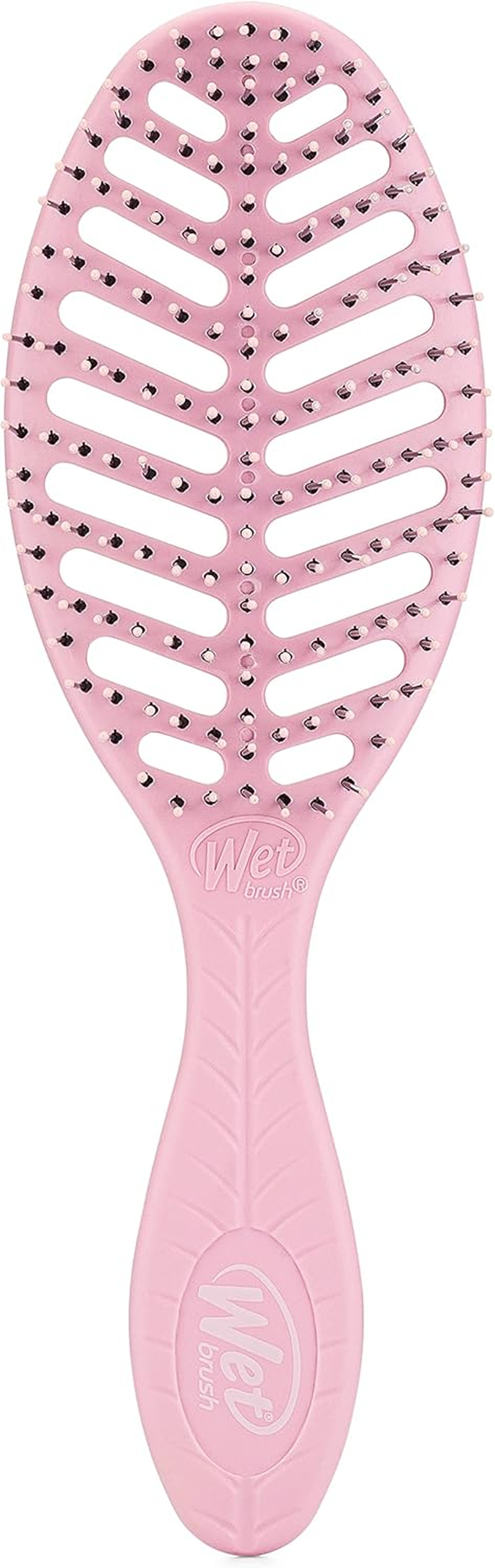 Wet Brush Go Green Speed Dry Hair Brush, Pink - Vented Design & Ultra Soft Heatflex Bristles - Ergonomic Handle Manages Tangle & Uncontrollable Hair - Pain-Free Hair Accessories