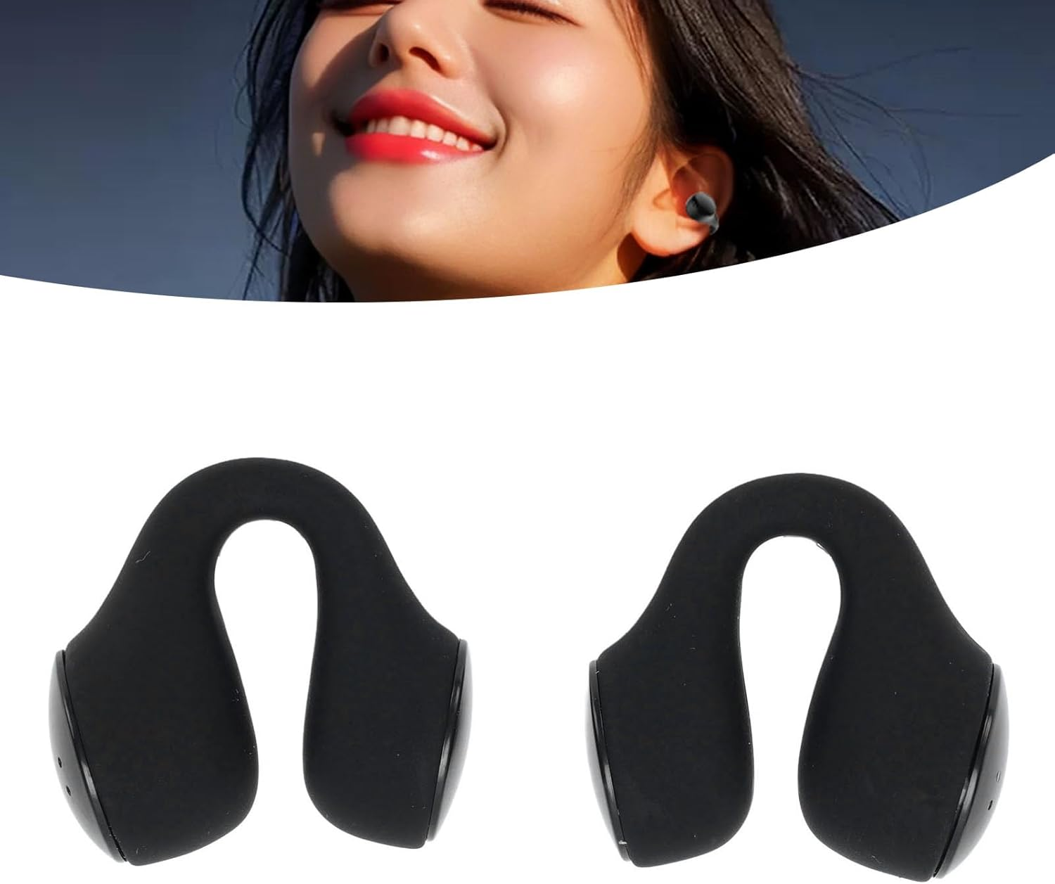 MENDUNER Open Ear Clamp/Holder on Earbuds, BT 5.3 Wireless Headphones, for Fitness, Running, Exercising, Workouts, Designed for Small Ears, with Charging Case image number 4