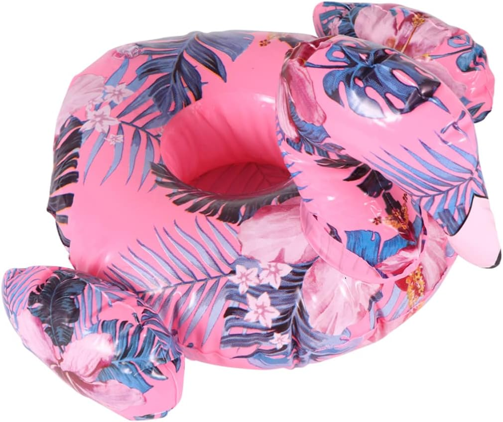 Totority Beer Flamingo 2Pcs Swim Beer Mat Swim Beer Holder Flamingo Drink Float Beer Holder Water Floating Drink Inflatable Pool Colorful Beer Holder Inflatable Drink Holder Drink Floats Re-Usable image number 1