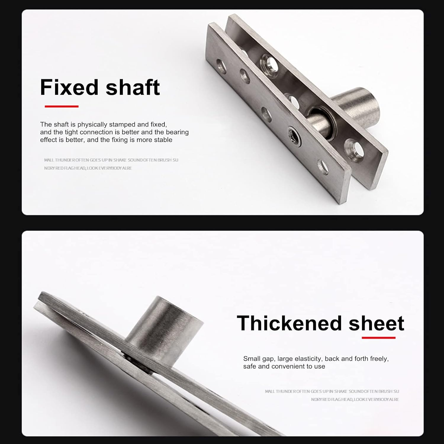 2 Pack 180&deg; Rotation Door Pivot Hinge - Concealed Hidden Bookcase Hinge for Secret Doors - Stainless Steel Hardware, Medium image number 5