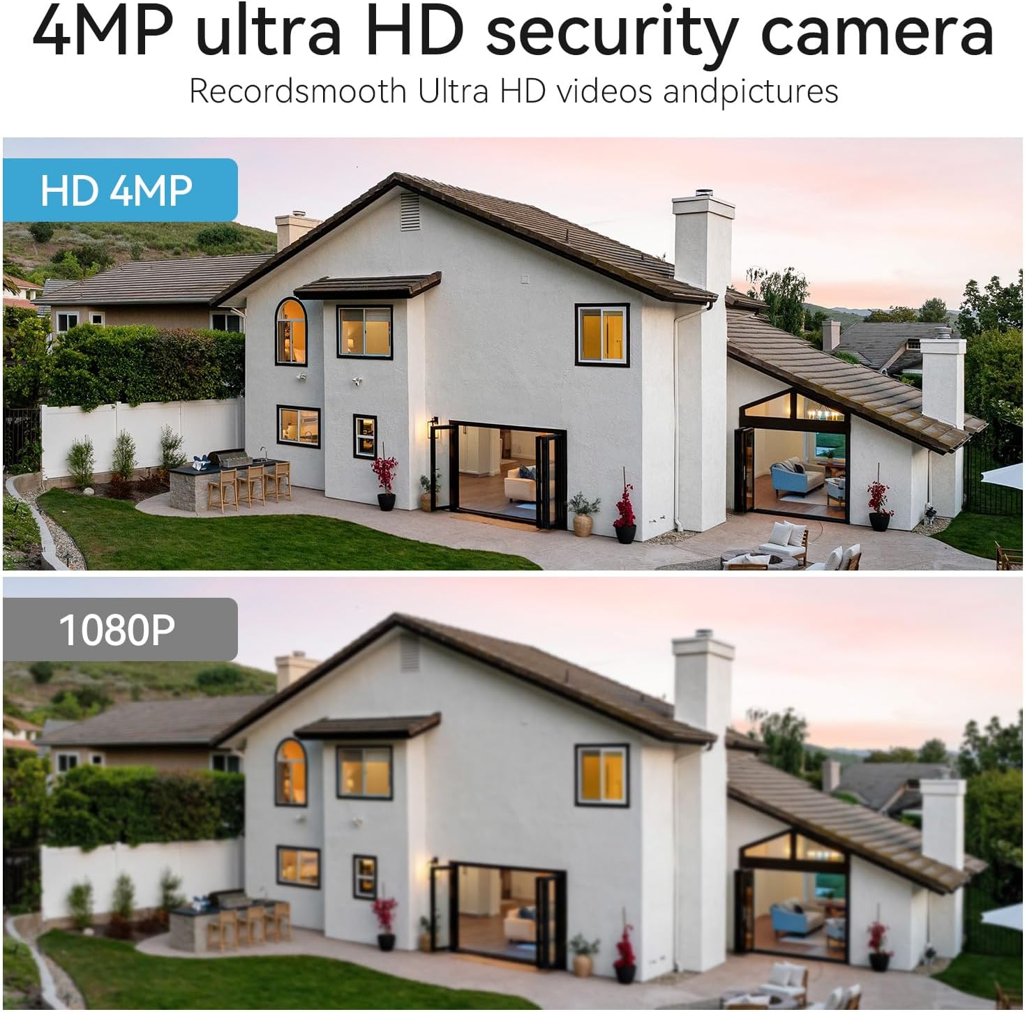 TMEZON 4MP Battery Operated Outdoor Security Camera Wireless Can Be Compatible with Base Stations MZ-E1-W300 Eseecloud APP - E1-Pro image number 5