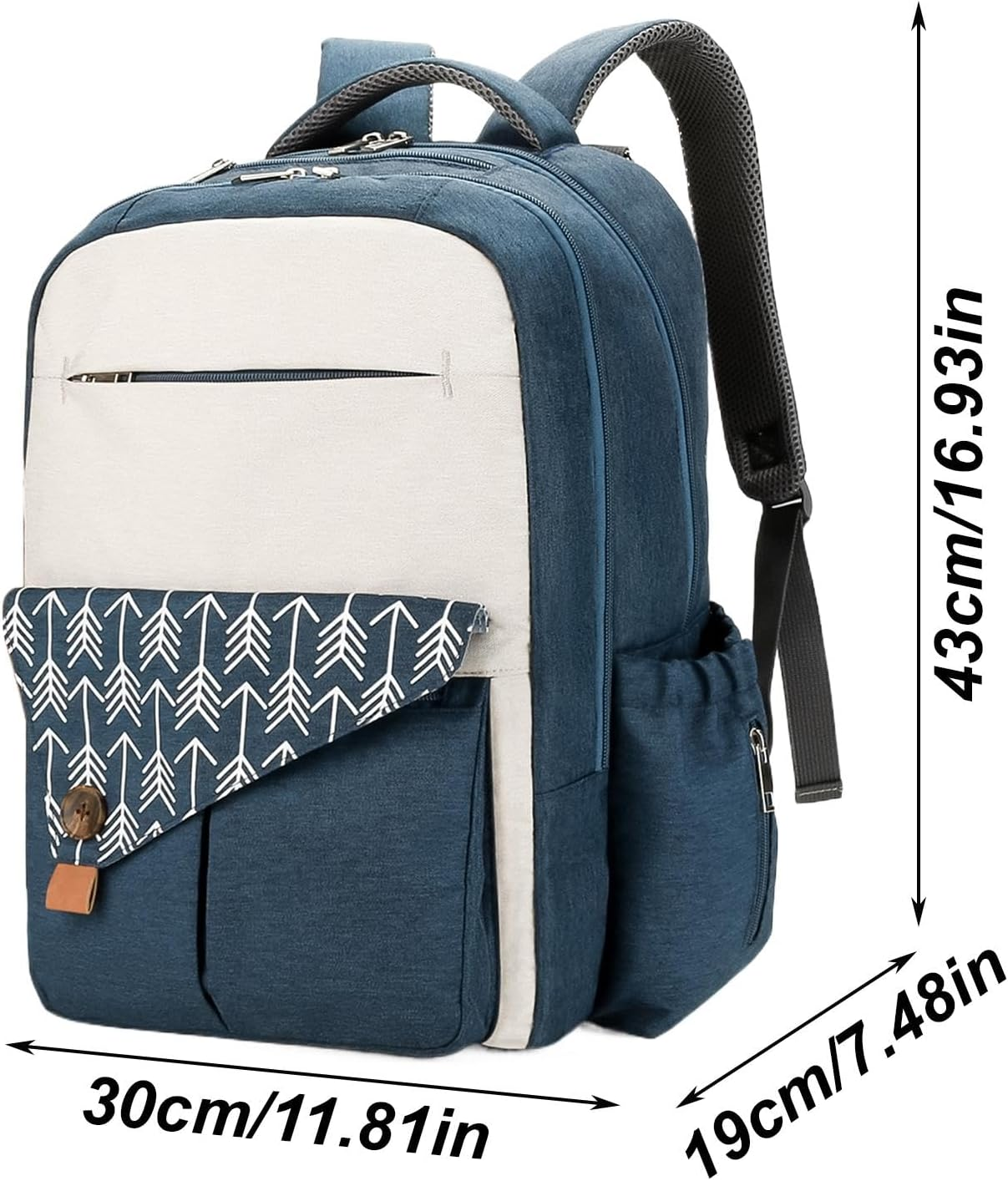 Diaper Bag Backpack for Dad,Large Backpack Diaper Bags | Must Have Double Layer Toddler Travel Bag with Stroller Straps | Multi-Function Waterproof Bag Pair, Dark Blue, Consulte La Descripci&oacute;n image number 4