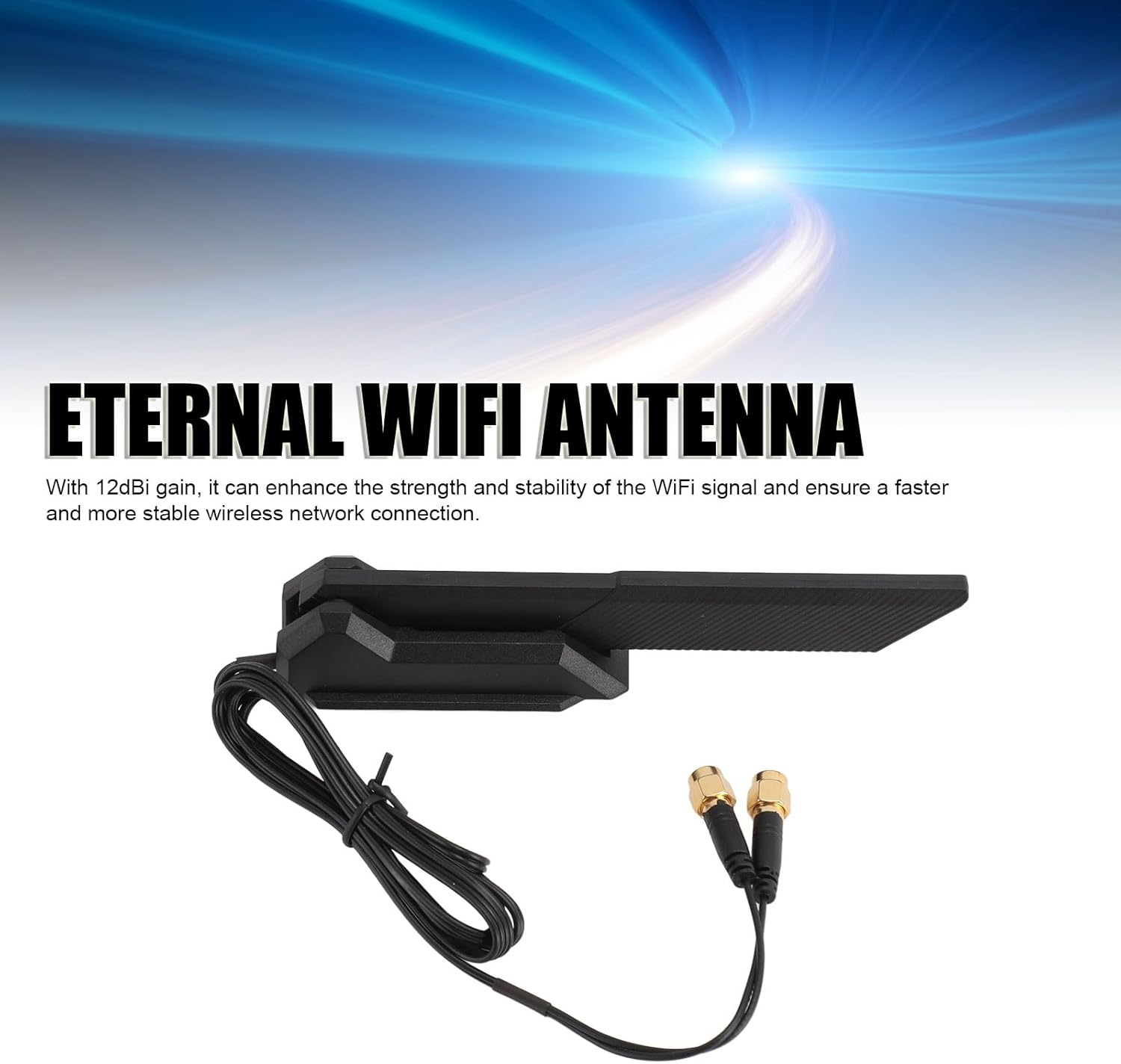 Eternal Wifi Antenna, Tri Band High Gain 12Dbi Magnetic SMA Extension Antenna, Wide Coverage for Routers, Wireless Cards image number 3