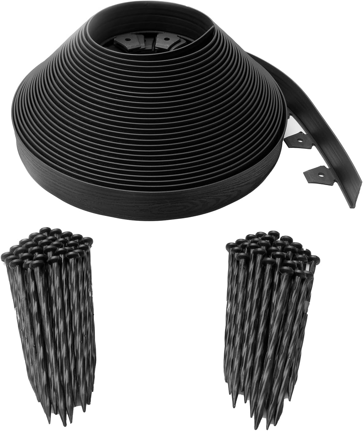Easyflex 2.5" Tall Wall No-Dig Landscape Edging Kit - 100 Foot, Black image number 1