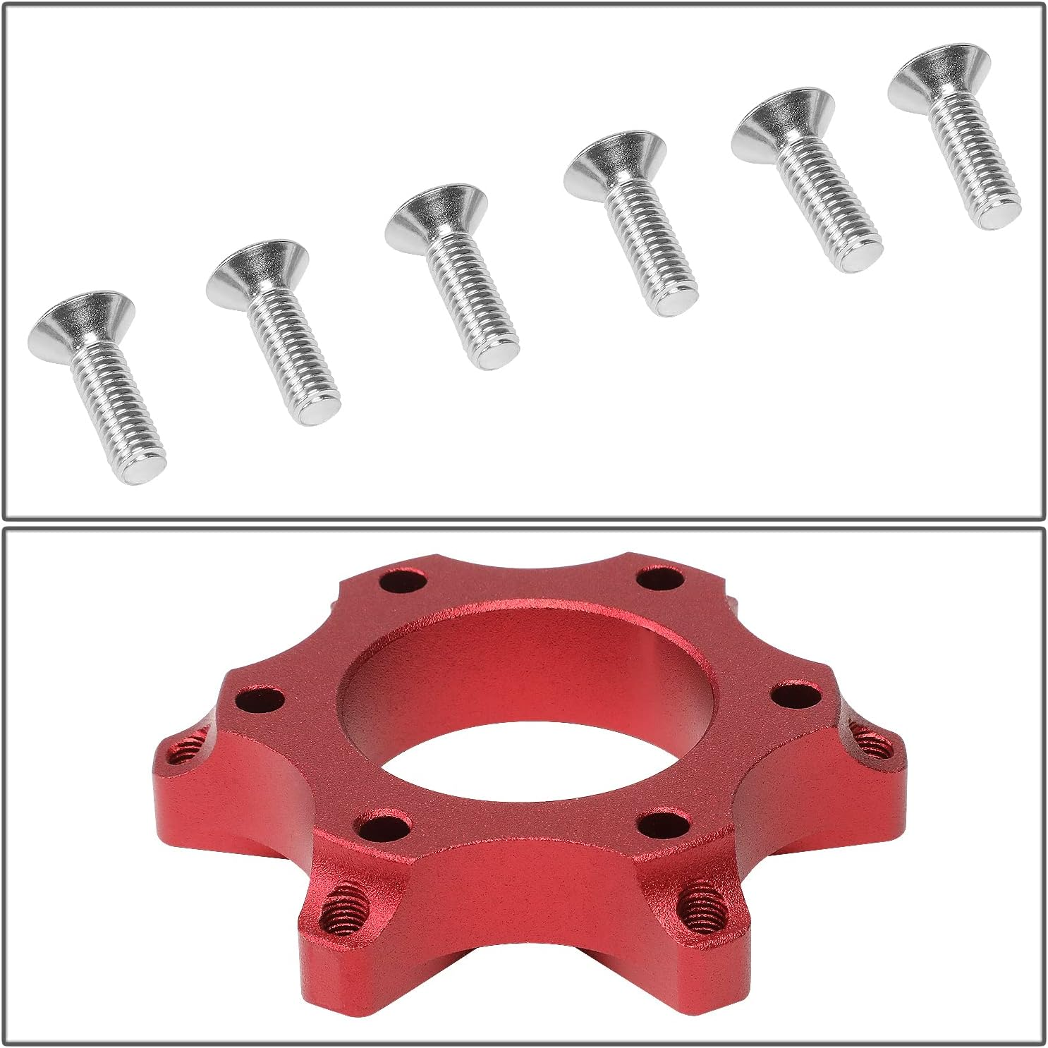 NRG Innovations SRK-LOTH-RD Red Gaming Steering Wheel Hub Adapter Compatible with Logitech G923 G29 G920 G27, 6 X 70Mm Bolt Pattern - Pink image number 6