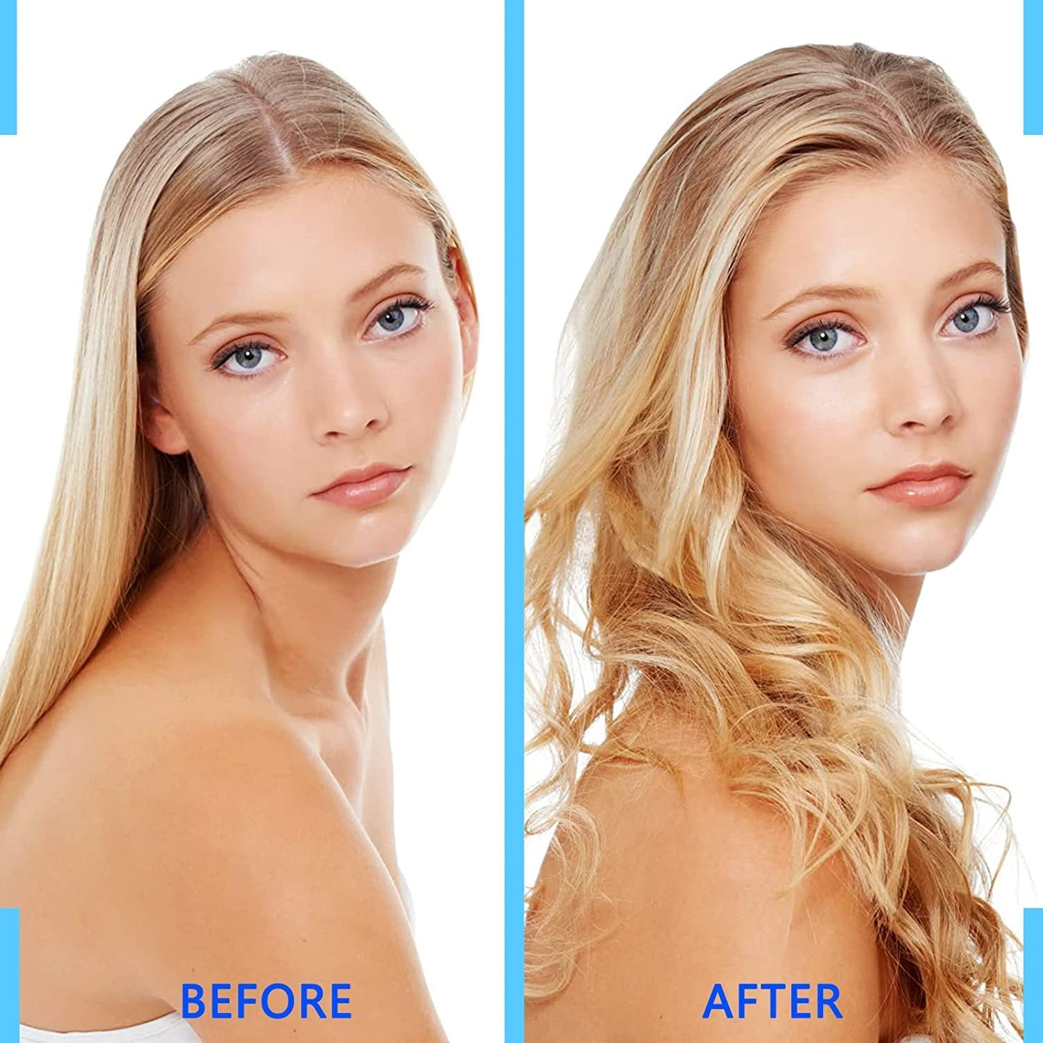 LEIAOLY Ladies Heatless Curling Iron, Headband Heatless Curling Iron for Long Hair Sleep Overnight Silk Curling Iron Heatless Curling Iron Headband, Wave Curling Iron, Soft Foam Curling Iron (Blue) image number 6