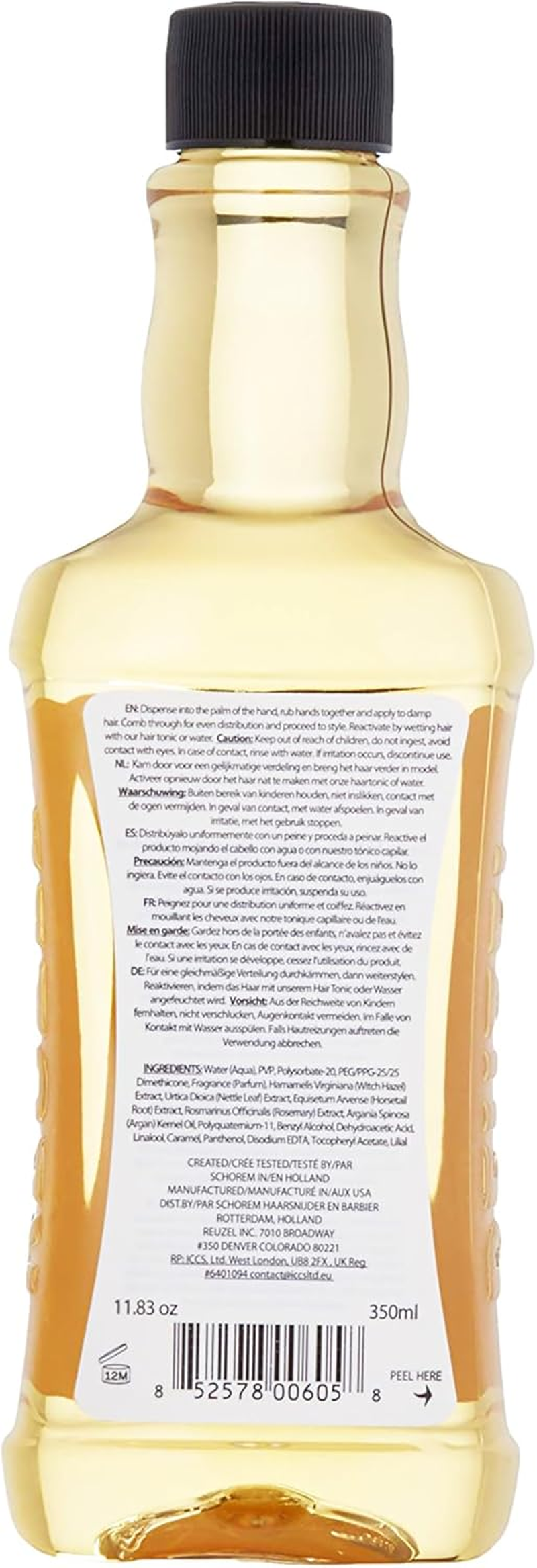 Reuzel Grooming Tonic - Pro Oil Treatment for Men with Organic and Natural Ingredients - Pure Serum That Gives Hair Essential Strength and Moisture - Apple Peppermint Fragrance - 350 Ml image number 5