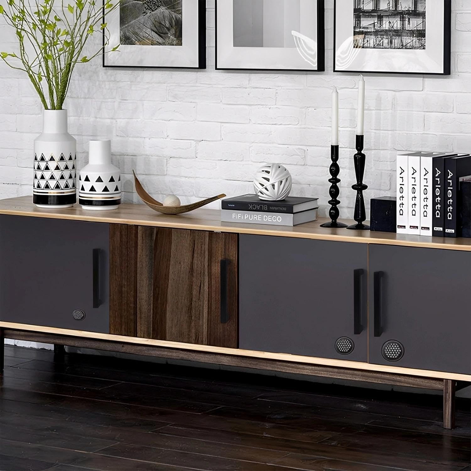 WJUAN 8 Pieces Circular Ventilation Grille Stainless Steel Stainless Steel Ventilation Hole Ventilation Grille round for Kitchen, Bathroom, Cabinet, Bookcase and Wardrobe (Black) image number 6