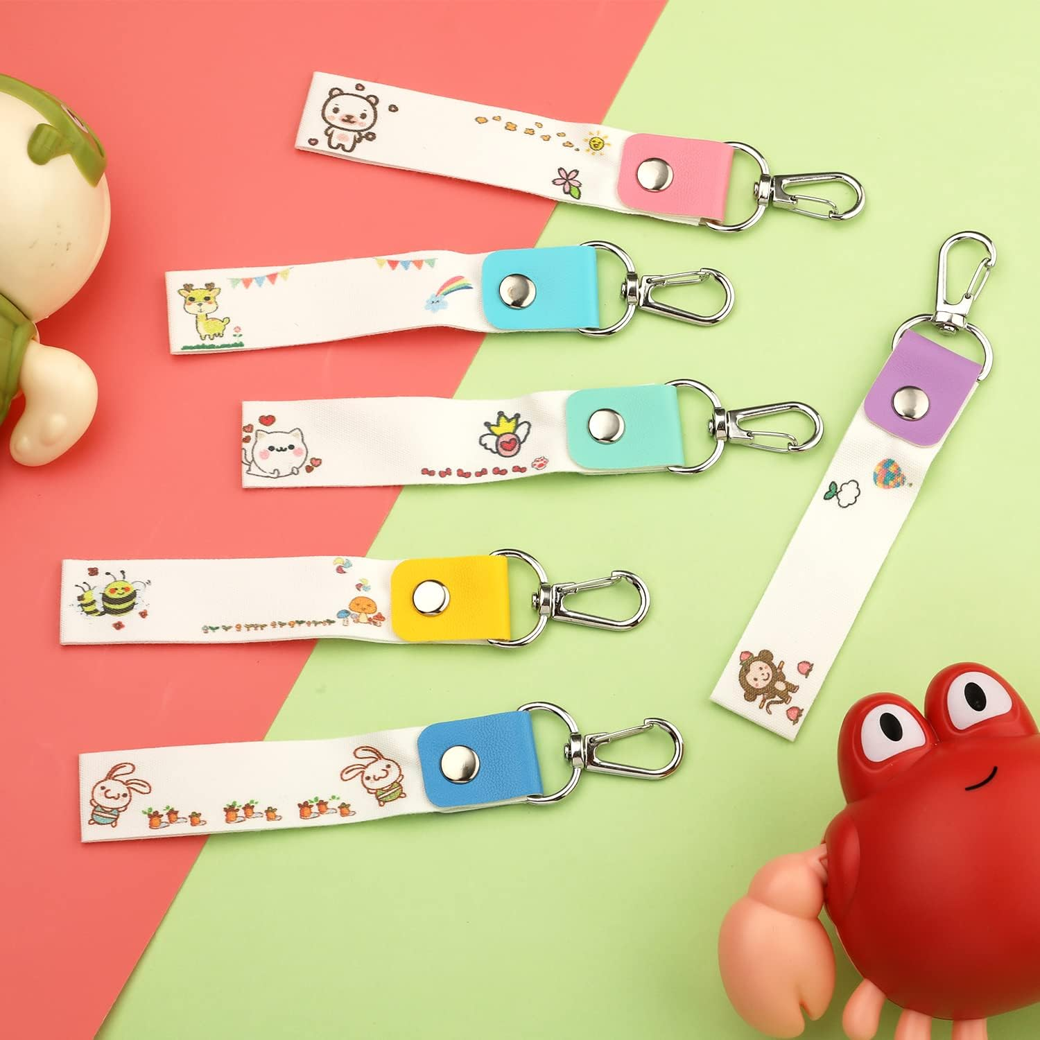 TOYMIS 6Pcs Personalized Name Tags for Kids, Child ID Tags Backpack Name Tag Daycare Name Label Hooks for Backpacks Water Bottle image number 3