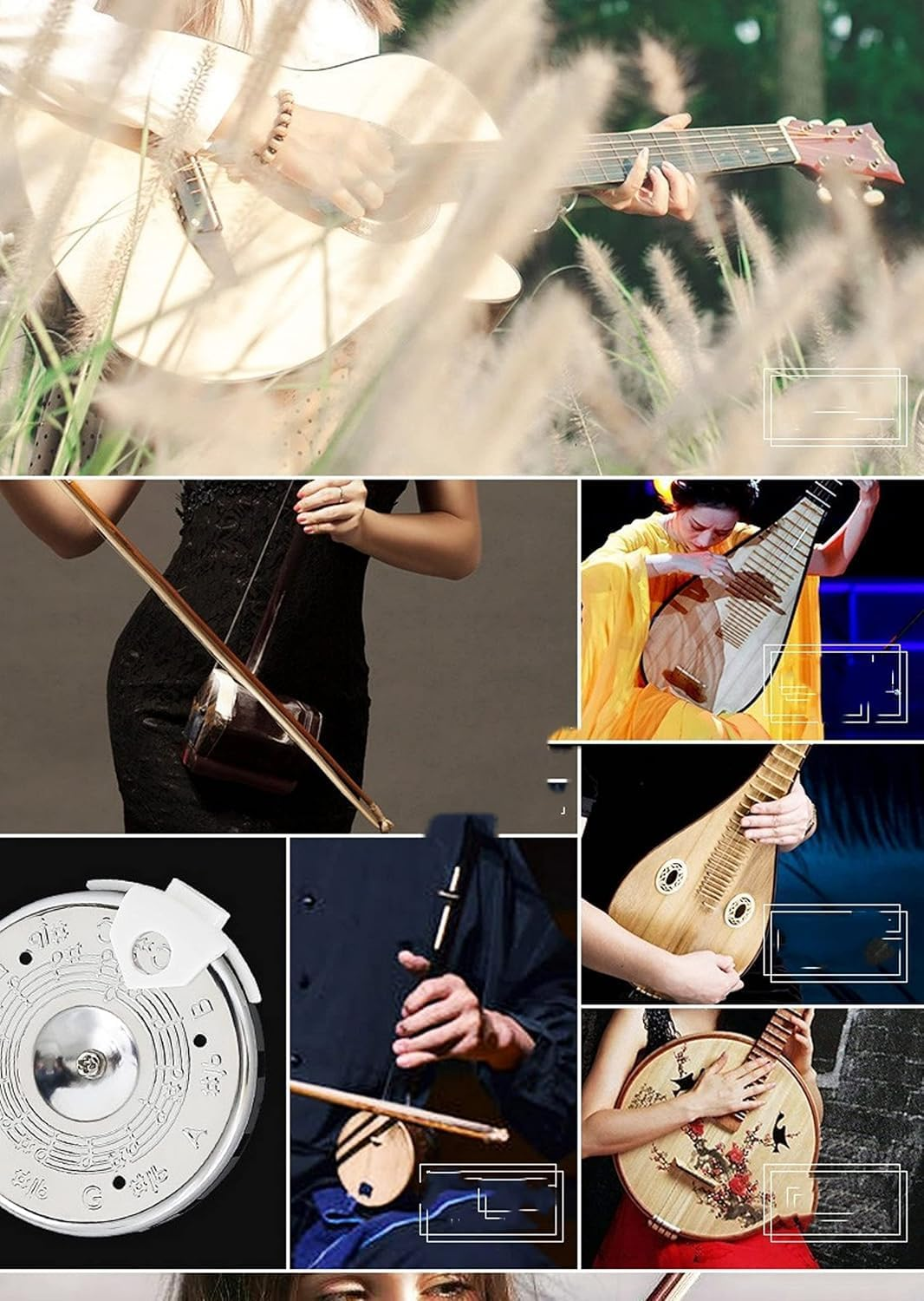 13 Tone Pitch Pipe Tuner C-C Pitch Pipe Tuning Devices Circular Pitch Pipe Tuner Chromatic Pitch Tuner for Violin Ukulele Guitar Mandolin Banjo Bass ，Sensitive Chromatic 13 Pitch Pipe Tuner image number 2