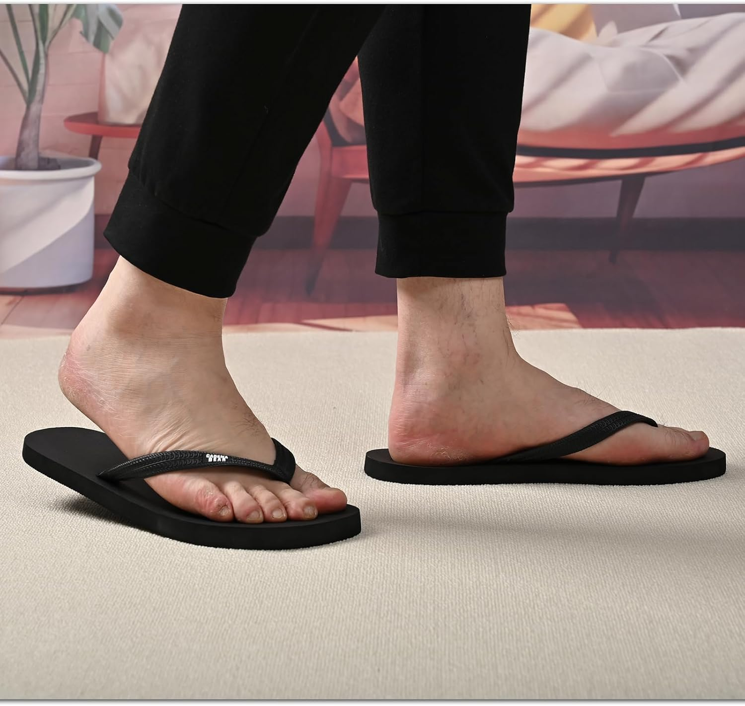 Slunza Sfn Men&rsquo;S Slim Flip Flops &ndash; Lightweight Rubber Thong Sandals, Breathable Non-Slip Beach & Shower Slippers, Casual Summer Outdoor Footwear image number 5