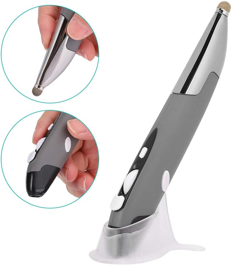 Wireless Optical Pocket Rechargeable Pen Mouse, Wireless Pocket Pen Mouse, Adjustable 800/1200/1600 DPI 4 Buttons USB Optical PC Laptops Tablets Smartphones Intelligent TV Pen Mouse image number 4
