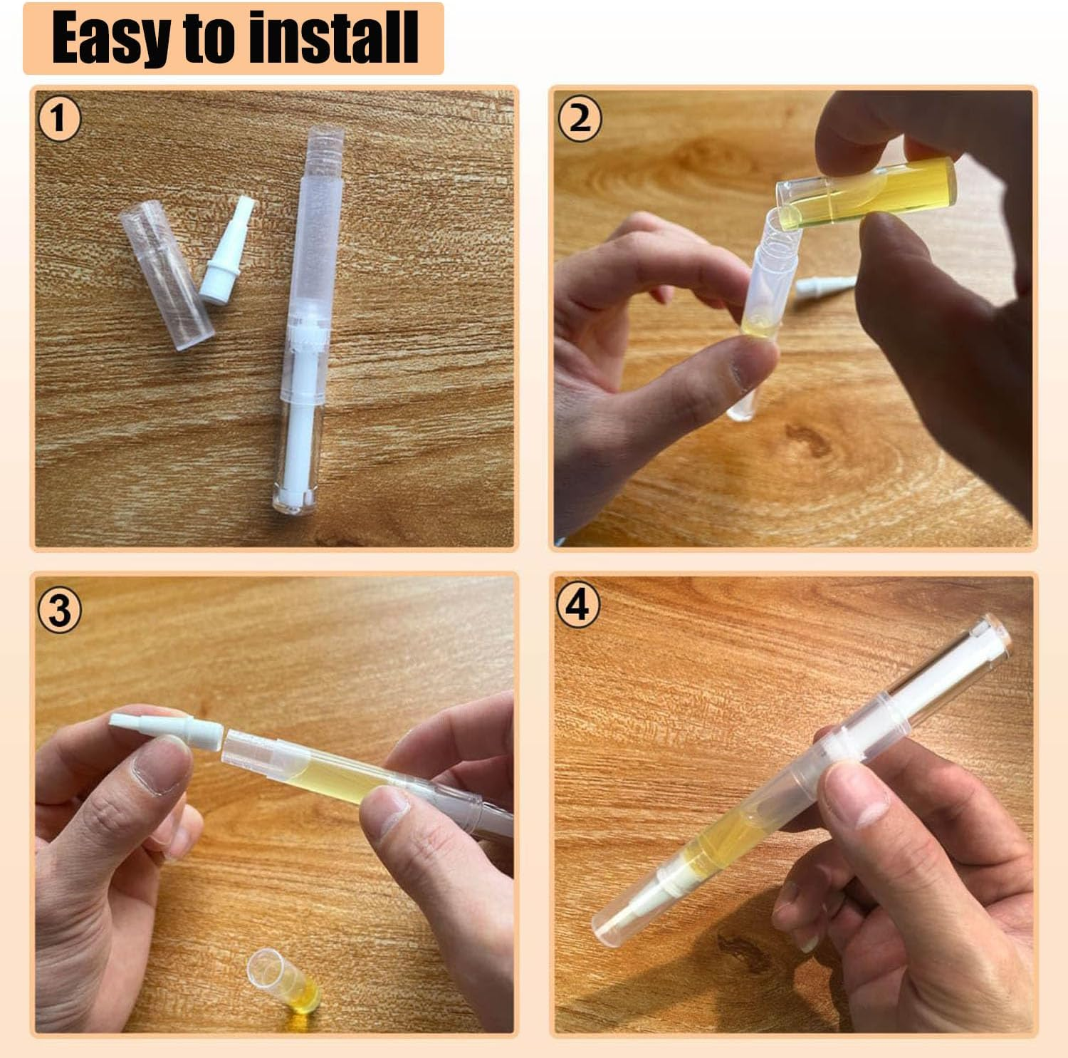 Touch up Paint Pen Kit - 5 Pens + 5 Syringes, Refillable Wall Repair Kit for Window, Furniture, Wood Floor, Cabinet image number 3