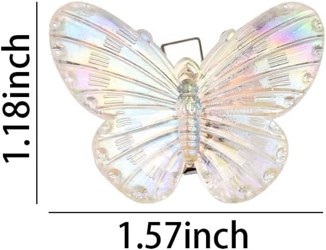 Mini Butterfly Hair Clips for Braids Hair Accessories Barrettes Small Party Hair Decorations Butterflies Hair Clips for Girls Women Performance Prom Festival Tiny Hair Clip Fairy Christmas Hair Clip image number 3