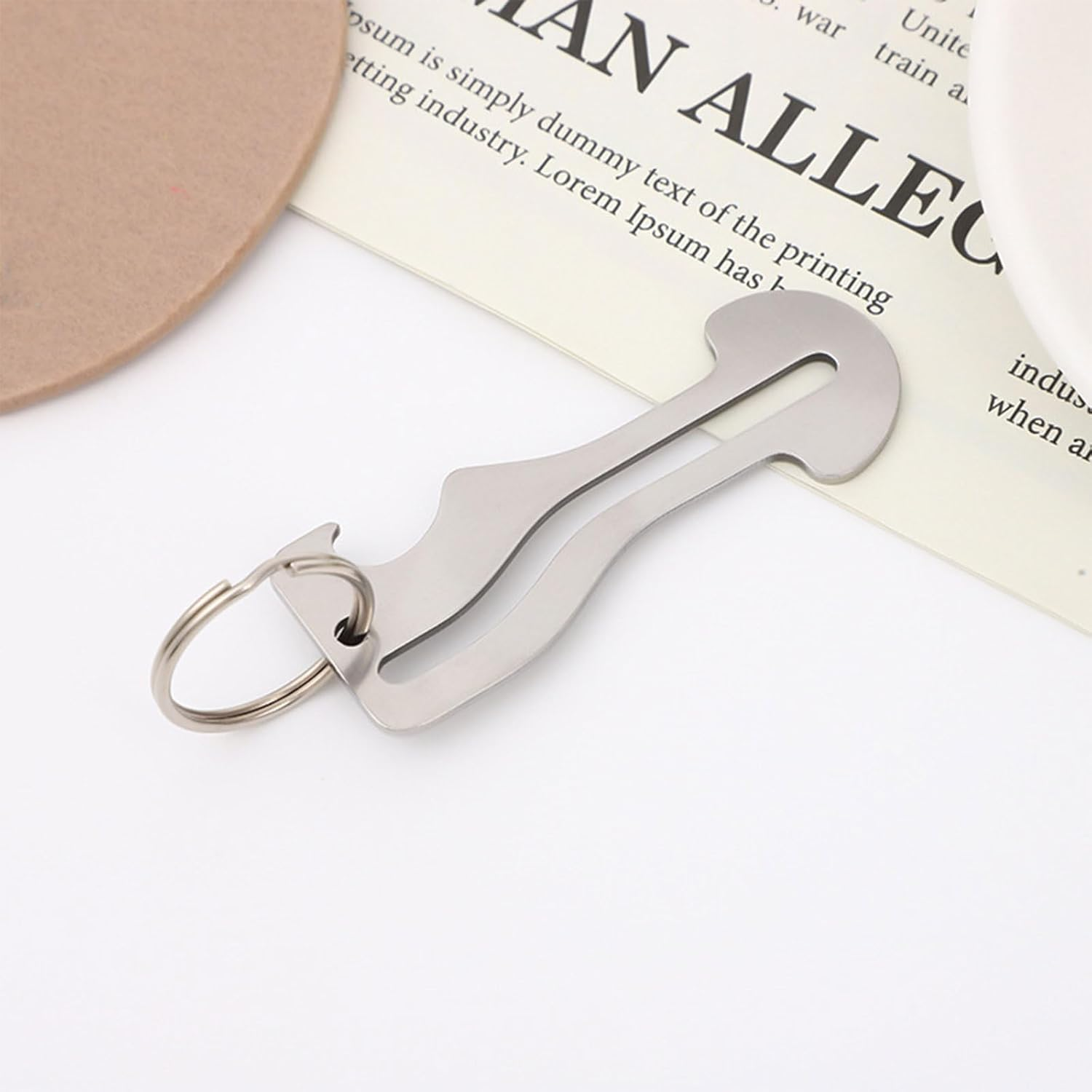 Xolixorium 6Pcs Stainless Steel Trolley Key, Metal Cart Unlock Tool with Keychain Ring, Shopping Cart Release Key for Retail Stores, 6 Pack image number 4