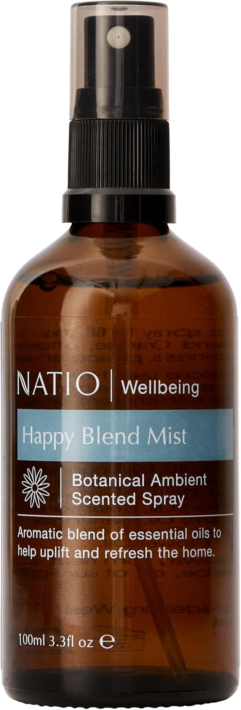 Natio Australia Wellbeing Ambient Scented Spray - Happy Blend Mist, 100Ml - Geranium, Orange, Lavender, Chamomile & Ylang Ylang - Room Mist, Linen Spray, Home Fragrance - Made in Australia image number 1