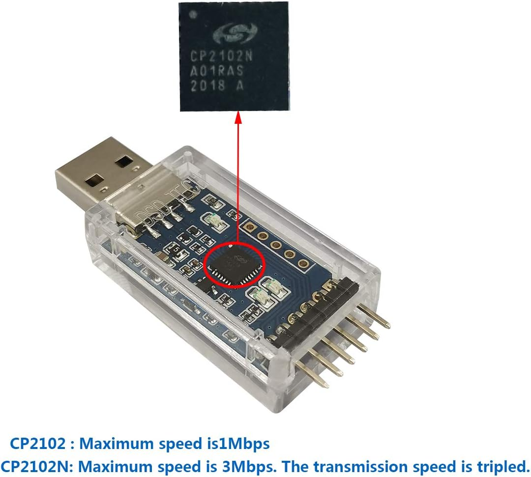 DSD TECH 2PCS USB to TTL Serial Adapter with CP2102 Chip Compatible with Windows 7,8,10,Linux,Mac OS X image number 6
