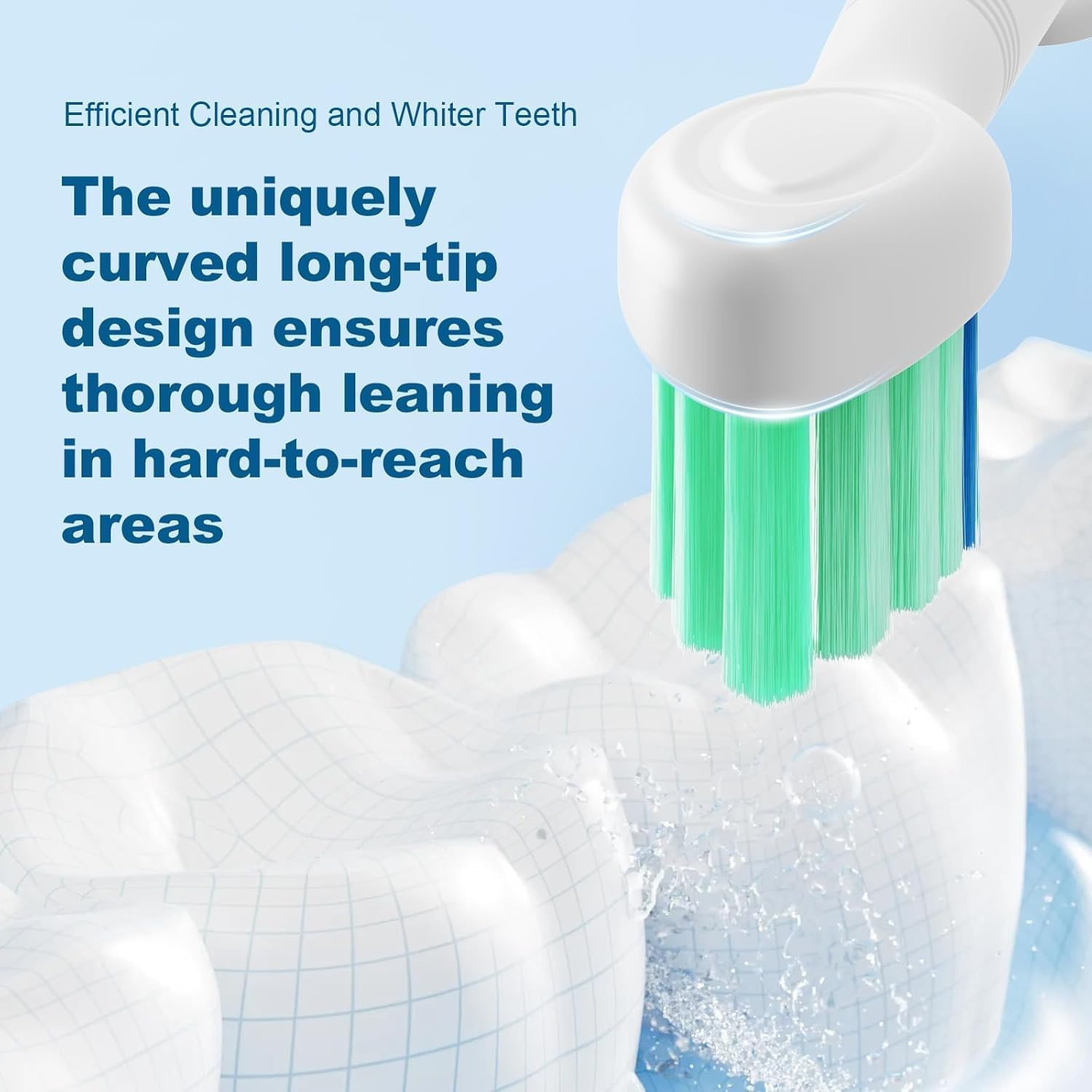 Replacement Toothbrush Heads Compatible with Philips Sonicare Electric Toothbrush, 6 Pack Soft Dupont Bristles, C1 C2 G2 W 4100 HX6062/65 and More Snap-On Handles image number 2