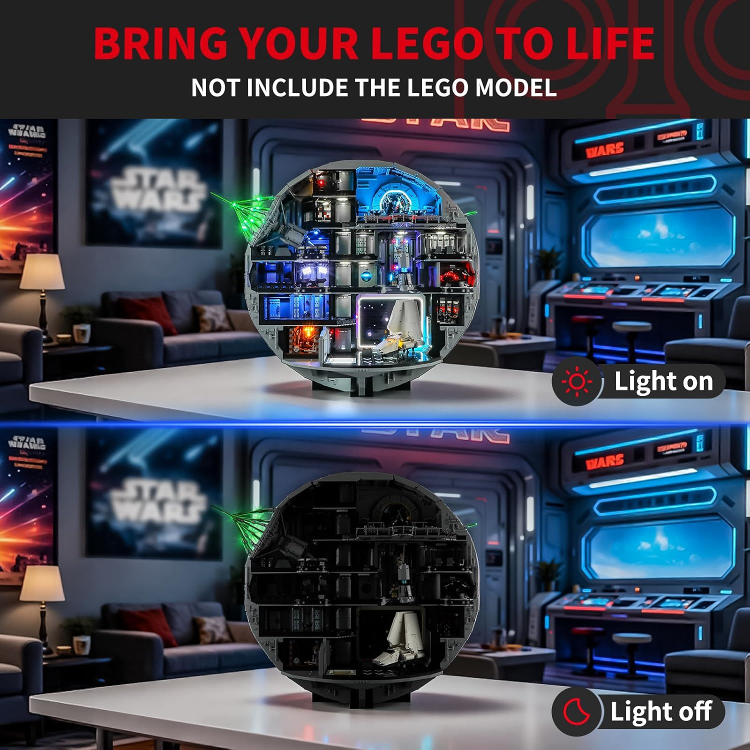 BRIKSMAX 2.0 Light Kit Compatible with  Star Wars Death Star 75419 Building Sets- LED Lighting Kits (Accessories Only), Cable-Hiding Tech for Display, Gifts & Collectors image number 1