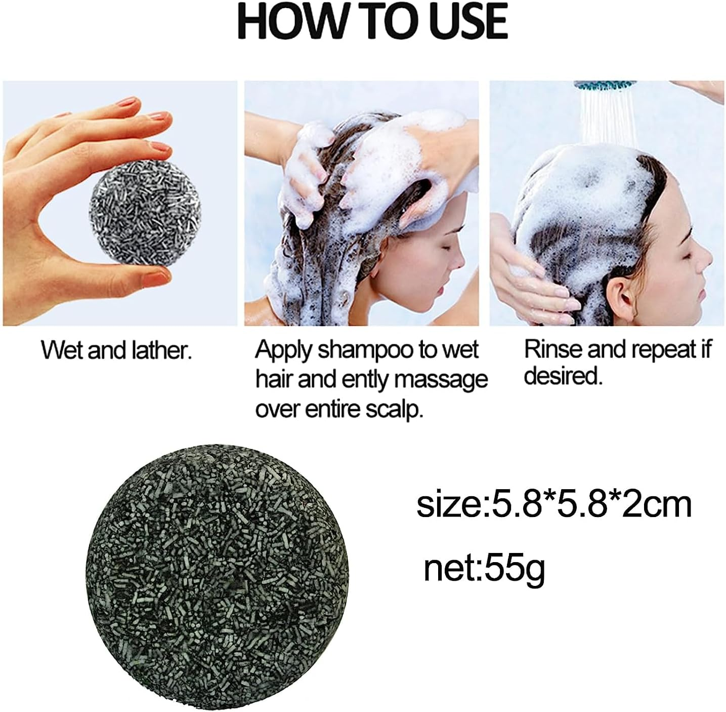 Spartan&trade; - Gray Hair Reverse Bar, Spartan&trade; Pure Gray Hair Charcoal Bar, Spartan Gray Hair Reverse Bar, Mane Grey Reverse Bar Men, Bar Shampoo for Gray Hair, Reverse Grey Hair (3PCS) image number 1