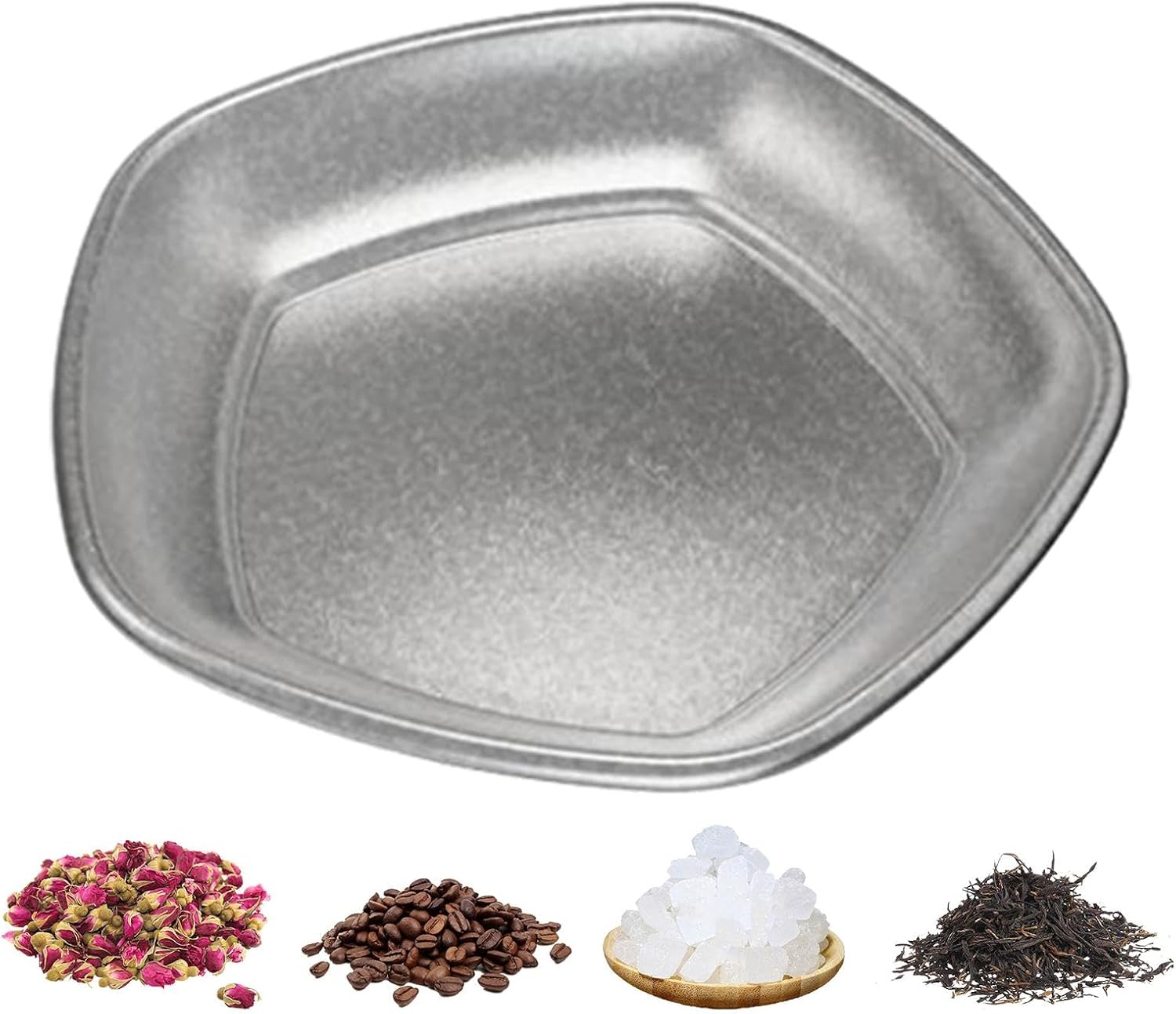 Coffee Beans Dosing Cup - Tea Measuring Dosing Cup, Pottery Tea Scoops, Coffee Dosing Tray | Coffee Bean Dosing Container, Portable Coffee Beans Scoop, Stainless Steel Coffee Bean Dosing Tray for Home - Triangle image number 3