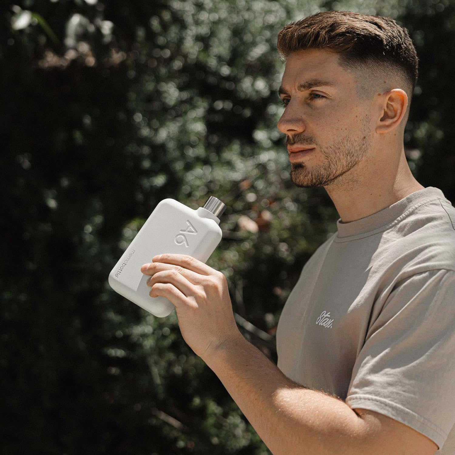 A6 MEMOBOTTLE - STAINLESS STEEL (WHITE) | 16 Oz / 500 Ml | Durable, Leak-Proof, Premium Water Bottle | Bpa-Free| Ideal for Modern Lifestyle, Gym Workouts & Travel image number 6