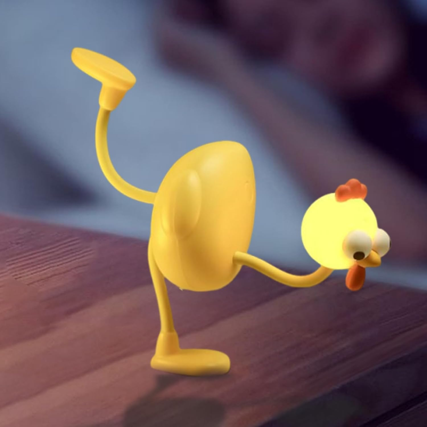 Chicken Night Light | Nursery Nightlight - 3 Level Dimmable Flexible Joints Desk Accessories Home Decoration for Reading Corner Kids Adults, Living Room Bedside Kitchen
