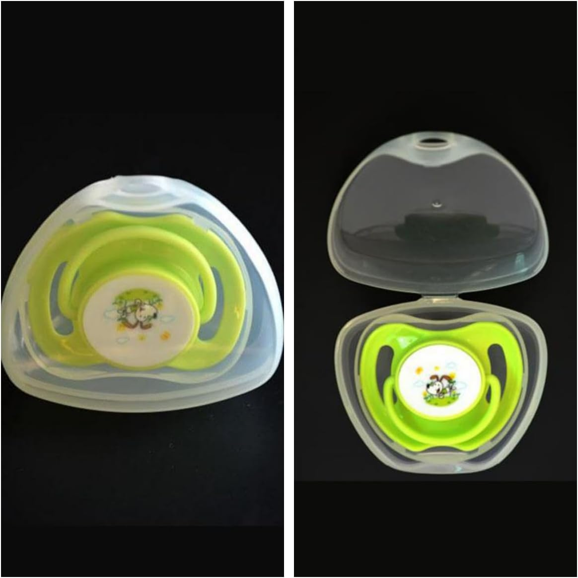 Portable Clear Pacifier Holders, Container, Storage Holder & Cover Cases 10Pcs. image number 3