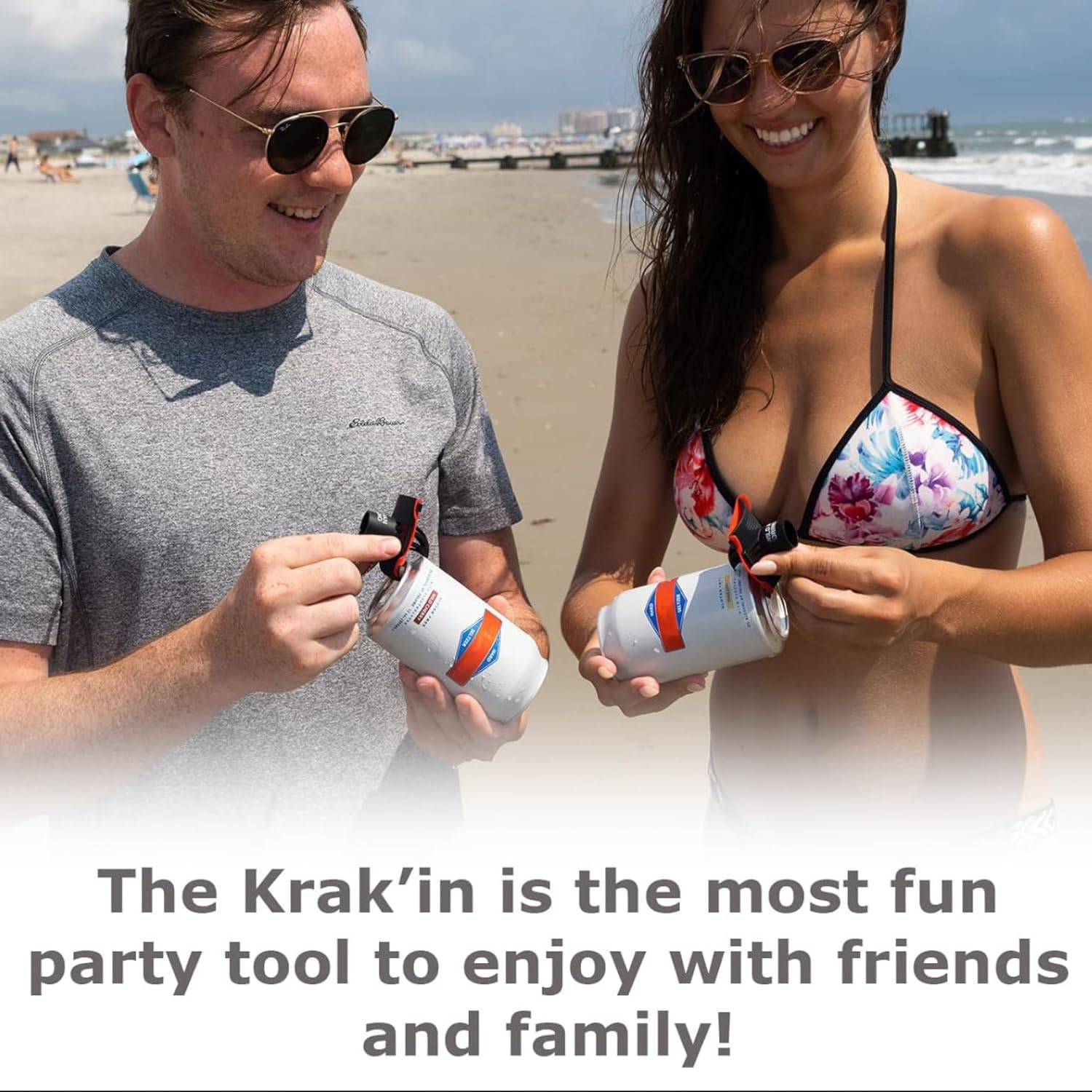 Zurligi Kraken Shotgun Tool, Innovative Multi-Function Krak in Shotgun Bottle Opener with Keychain, Shotgun Tool for Golf Course, Beach, Grad Party, Bachelorette Party, College House Party image number 1