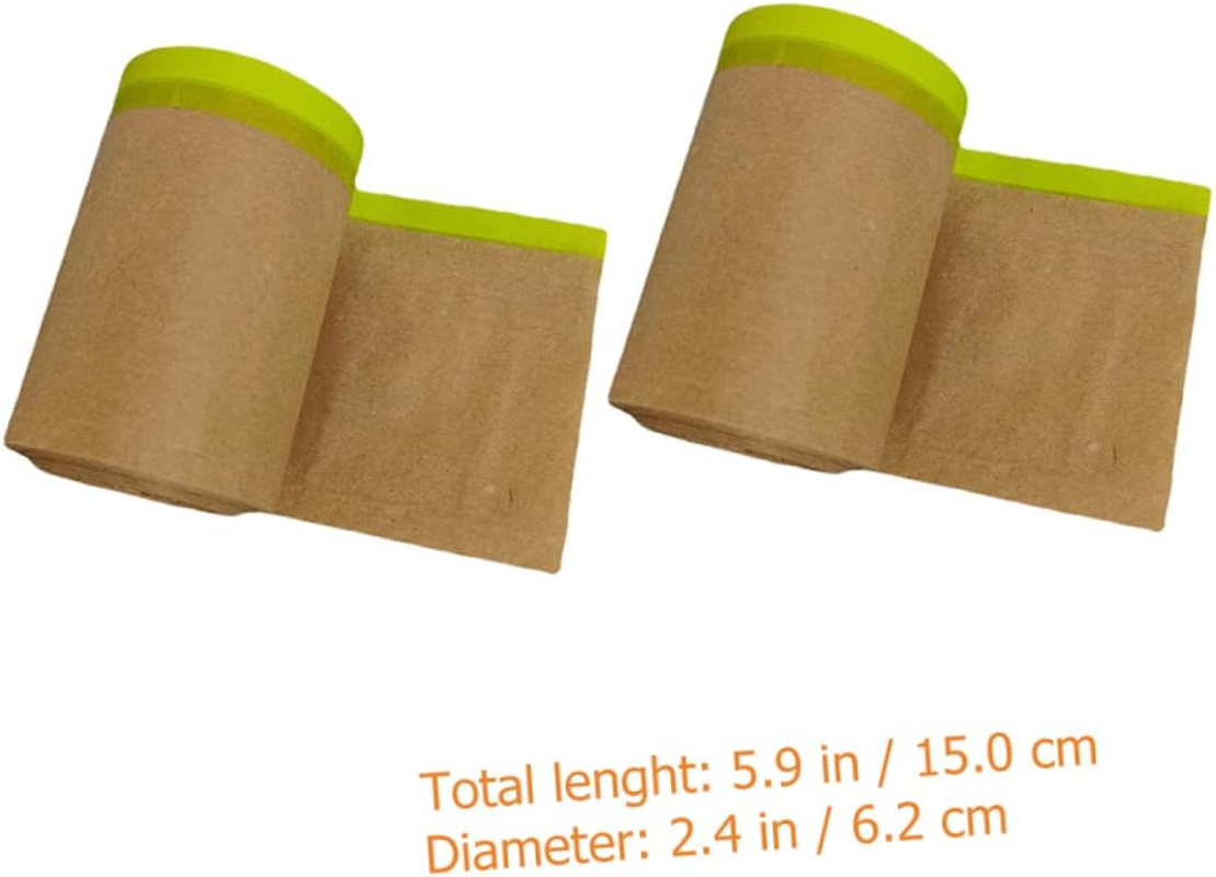 OSALADI 2Rolls Green Masking Protective Paper for Car Furniture Painting Meters image number 3