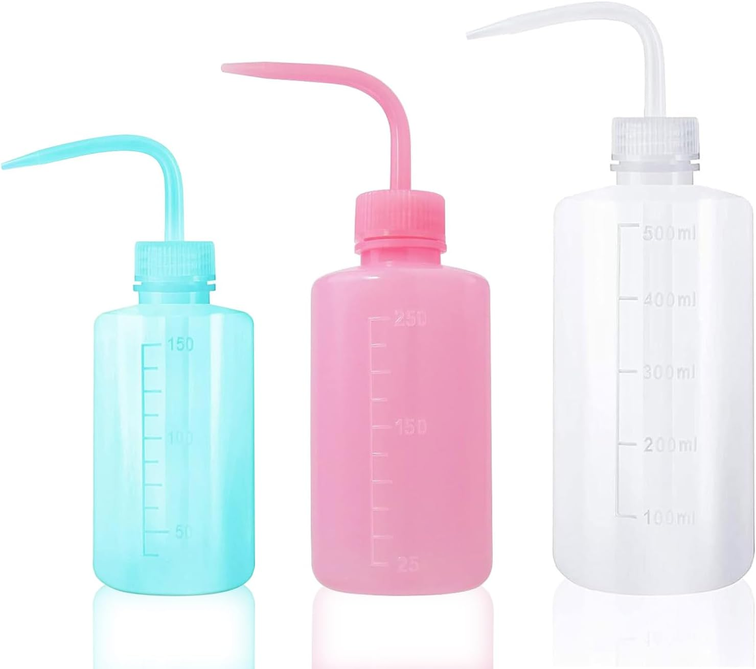 Squeeze Wash Bottle, 3 Pcs Plant Succulent Watering Bottle, Plastic Watering Can Tattoo Wash Bottle with Narrow Mouth, for Chemistry, Industry, Lab & Gardening (150Ml, 250Ml,500Ml) image number 5