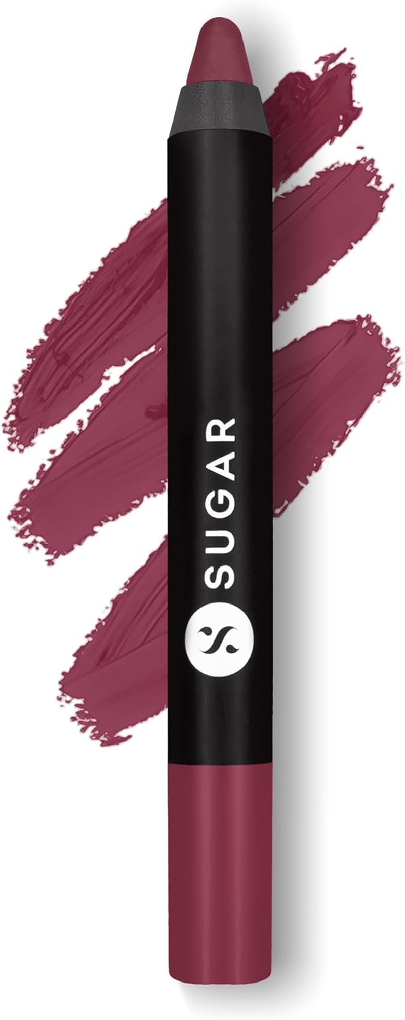 SUGAR Cosmetics Matte as Hell Crayon Lipstick - 15 Stephanie Plum (Plum Mauve) with Sharpener Highly Pigmented, Creamy Texture, Long Lasting Matte Finish image number 2