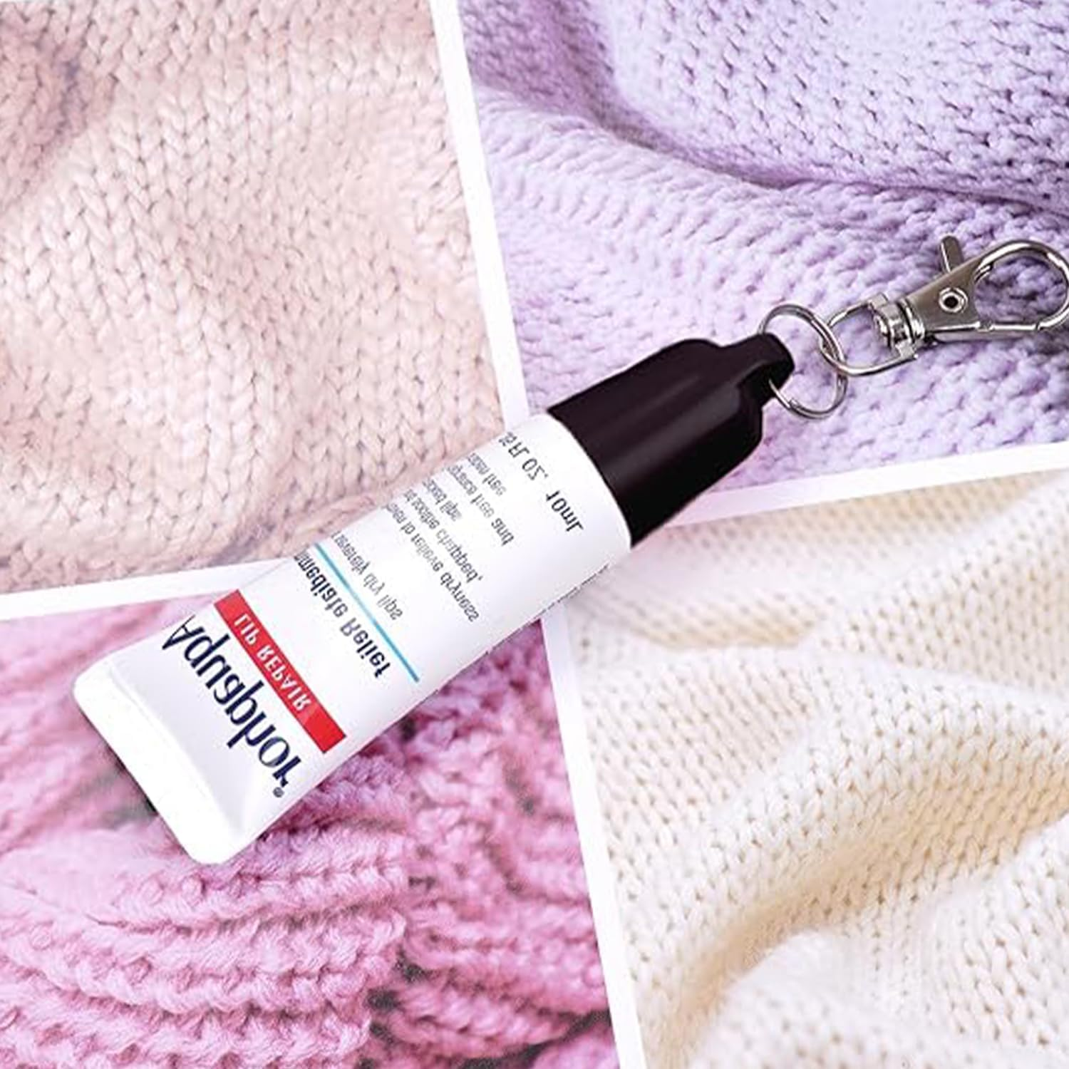 4 PSC Keychain Cap Compatible with 0.35 Oz Lip Balm Portable Holder Keychain Cap Compatible with Lip Repair Tubes (Colorful)