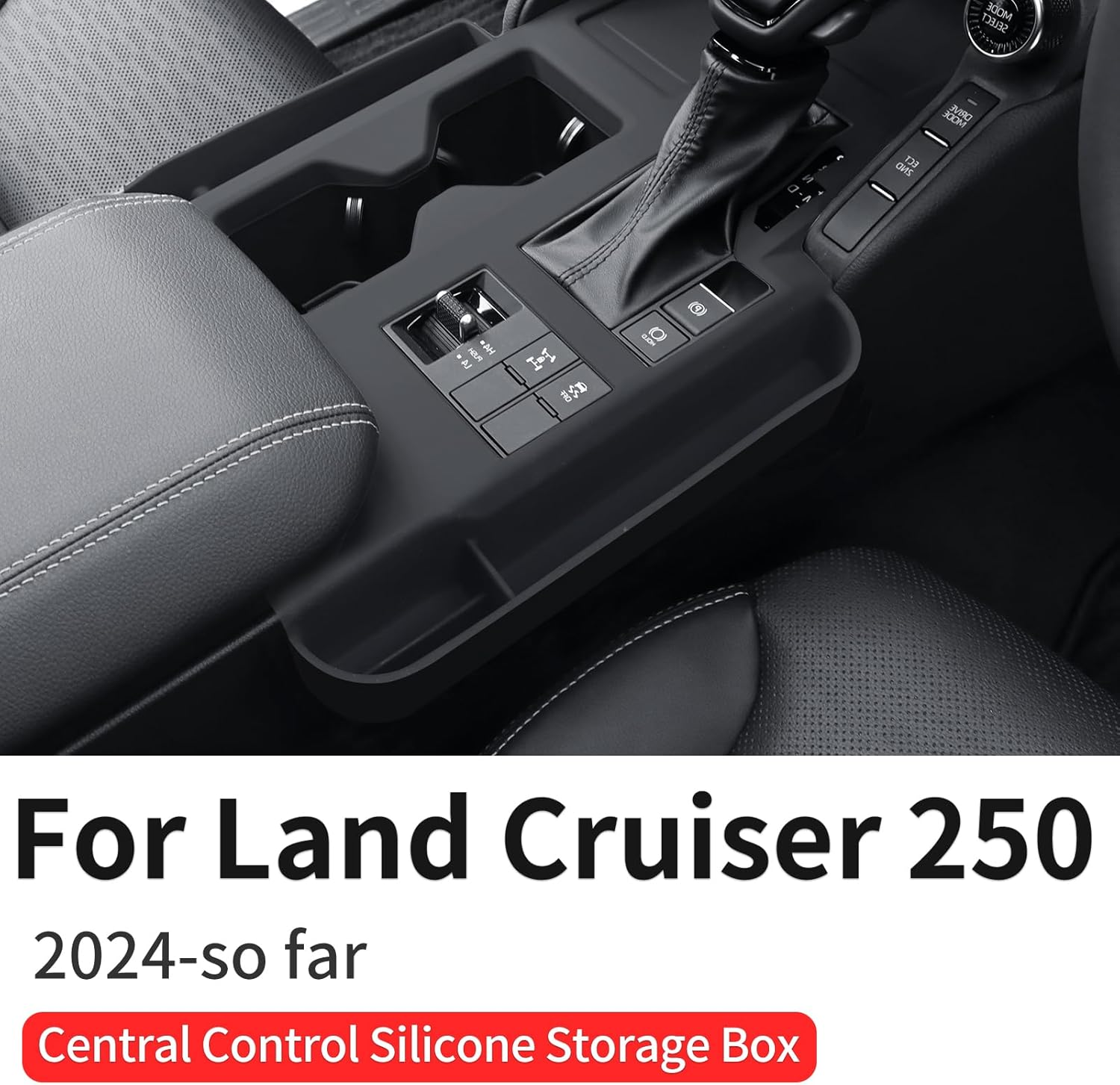 Central Control Silicone Storage Box for 2024 2025 Toyota Land Cruiser Prado 250 1958 Lc250 J250 Seat Gap Storage Box Wireless Charging Silica Gel Pad Internal Modification Accessories - Central Control Silica Gel Pad image number 2