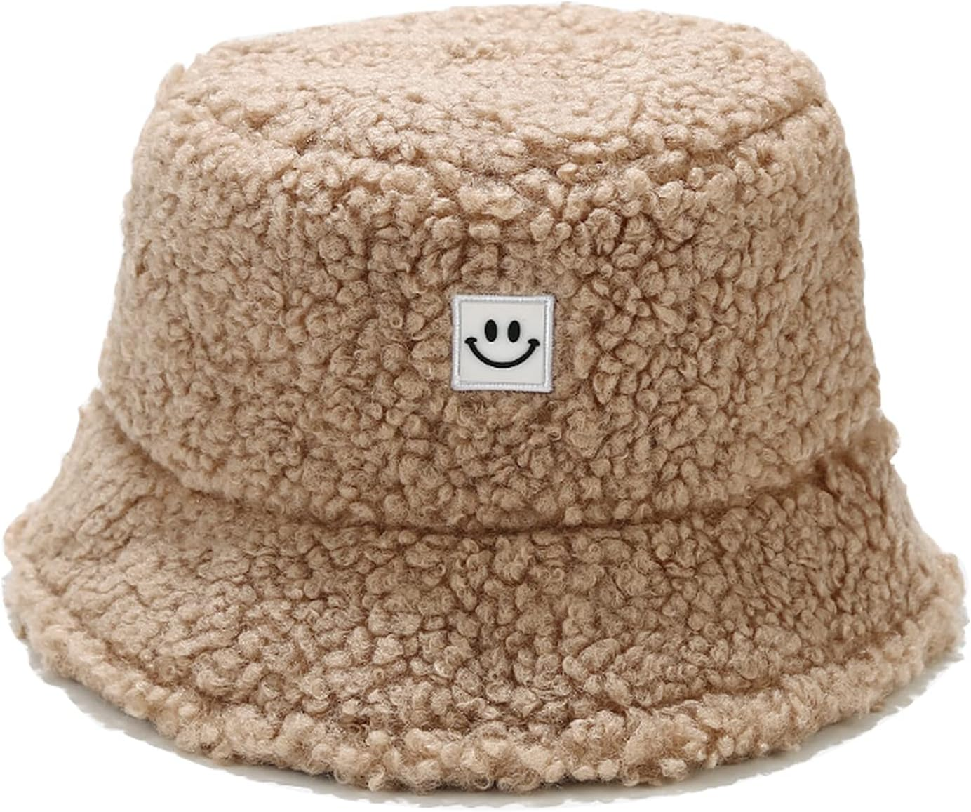 Winter Plush Fuzzy Bucket Hat Faux Fur Shearling Fisherman Hats for Women