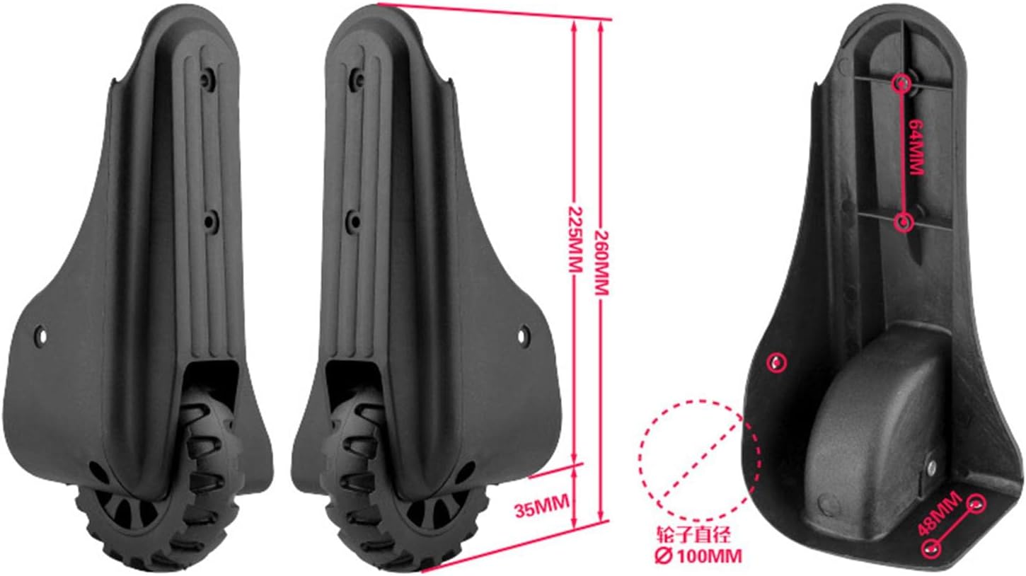 Ronyme a Pair Travel Suitcase Luggage Wheels Repair Trolley Cases Replacement Accessories image number 2