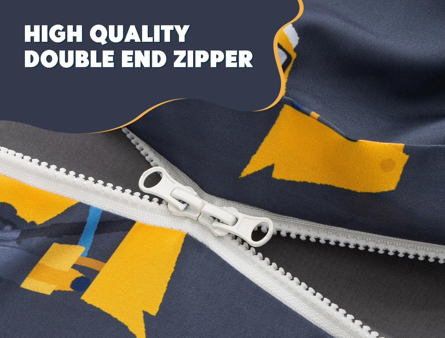 Meeting Story 3Pcs Kids Comforter Sets Zipper Bedding Set for Boys,Twin Kid Bedding Set Car Comforter Construction Bedding for Kid,All in One Zipper Bedding（Grey,Twin） image number 1