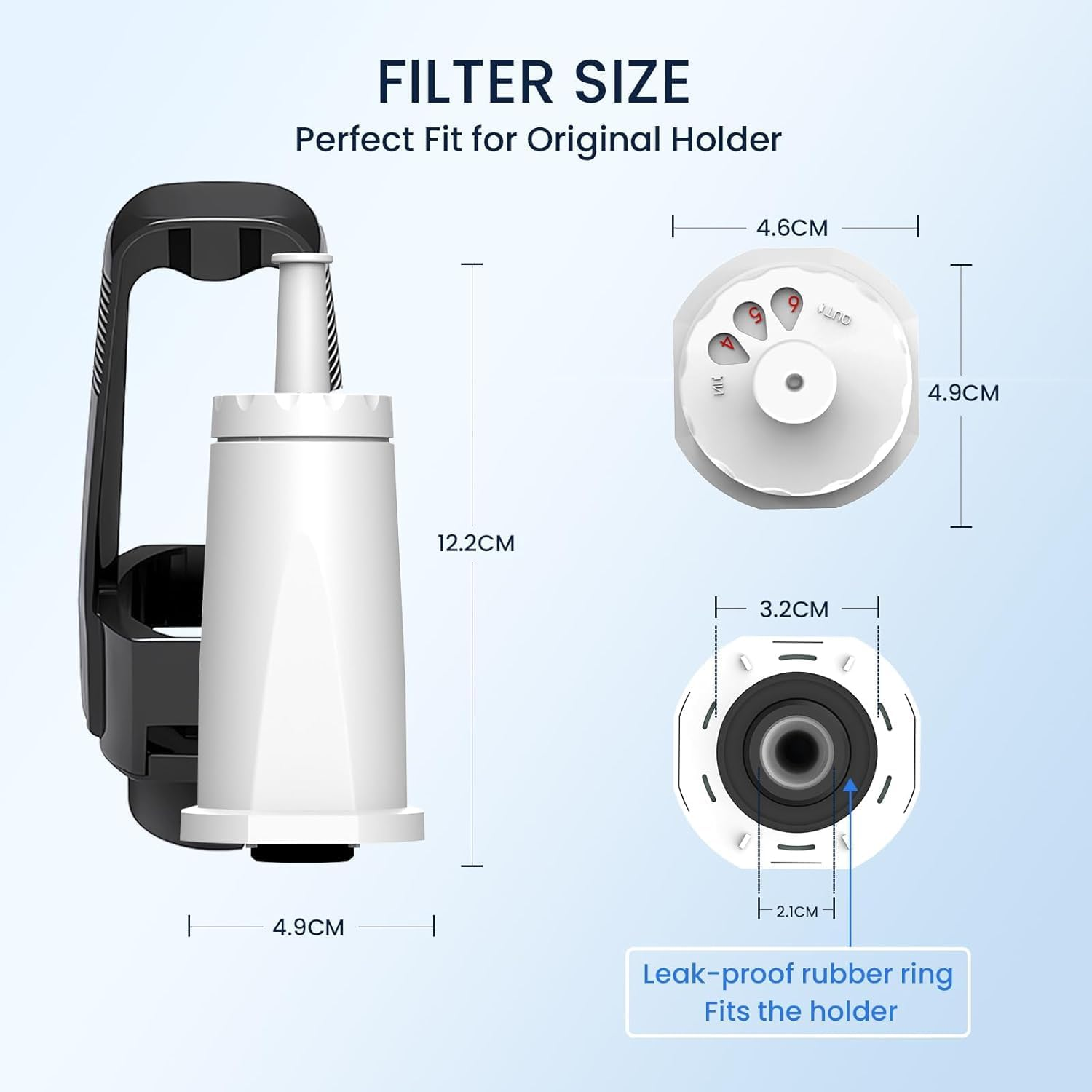 4 Pcs Replacement Water Filter for Breville Barista Coffee Machines, Filter for Breville Barista Touch Espresso, Oracle Touch BES990, Barista Pro BES878, Oracle BES980, Dual Boiler BES920, BES810 image number 1