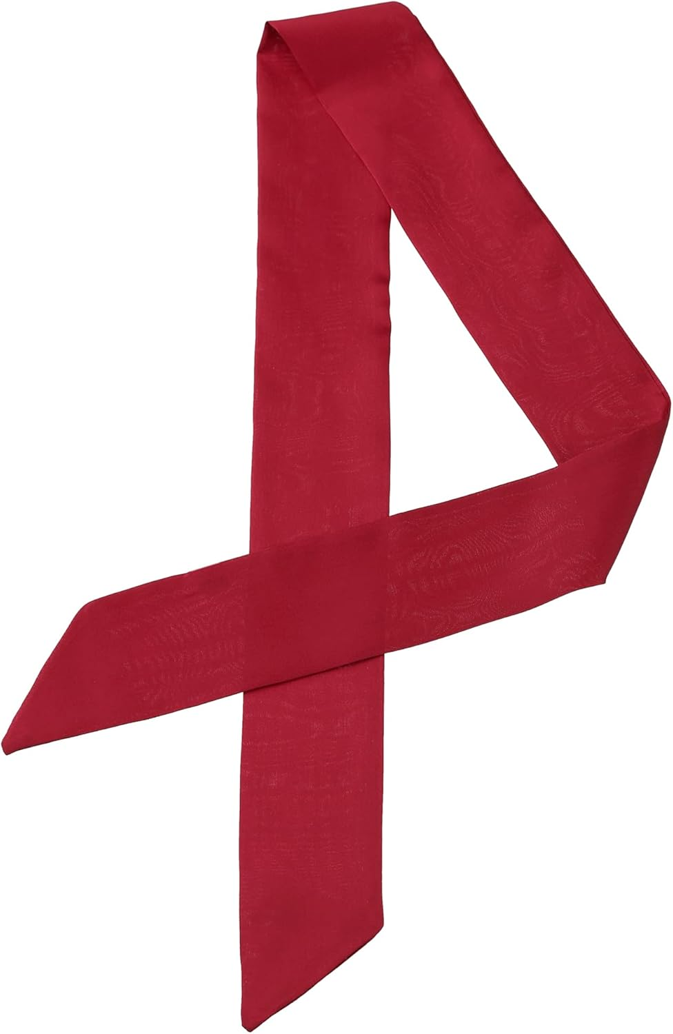 Allegra K Women Skinny Scarf Plain Solid Color Pure Long Scarves Neckerchief Wine Red 90 * 5Cm/35.43 * 1.97 Inches(L*W)