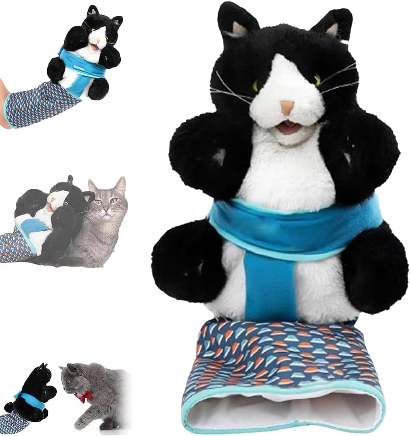 Cat Puppet Wrestle Cat Hand Puppet Wrestling Cat Wrestling Toy Puppet Cat Interactive Hand Puppet Cat Sumo Wrestling Toy Puppet for Training and Exercise image number 1