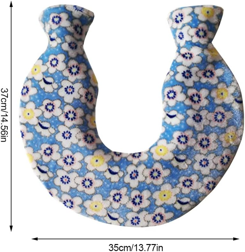 Hot Water Bottle Covers Only | U Shaped Heat Water Bags Covers | Coral Velvet Hot Water Bottles for Bed Warm Waist Warm Back, Neck, Shoulder, and Legs For image number 1