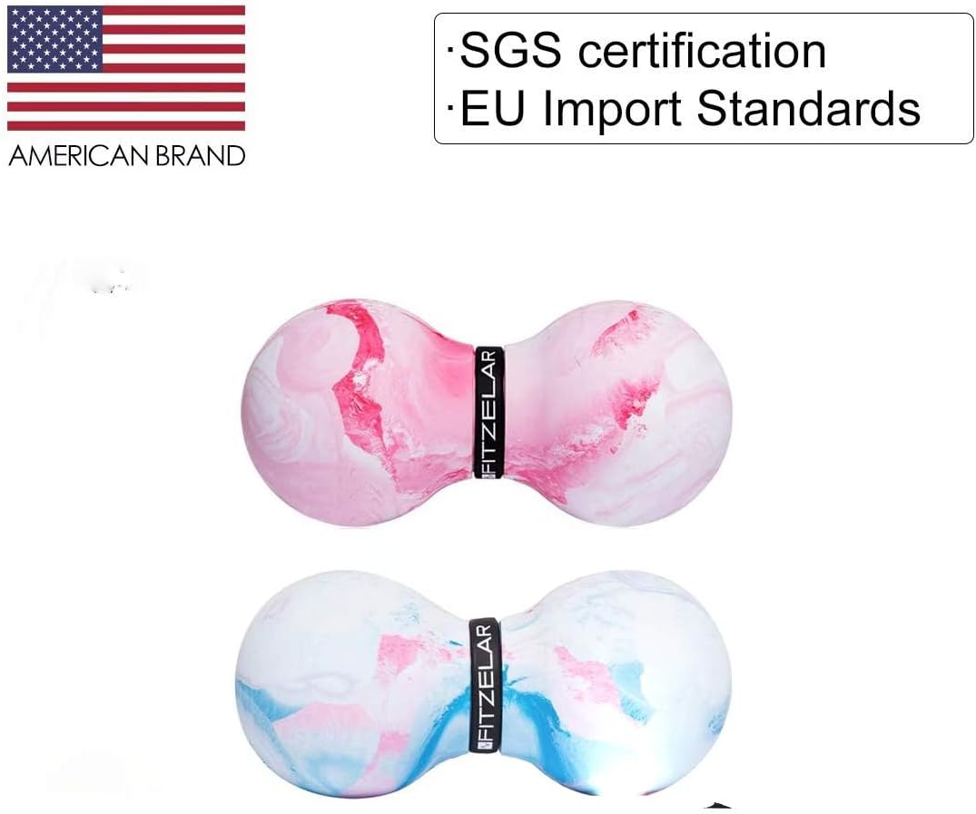 FITZELAR Double Lacrosse Massage Ball for Myofascial Release, SGS Certification, Massage Deep Tissue for Back and Shoulder, Trigger Point Therapy, Muscle Knots, Peanut Massage Ball for Muscle Pain image number 5