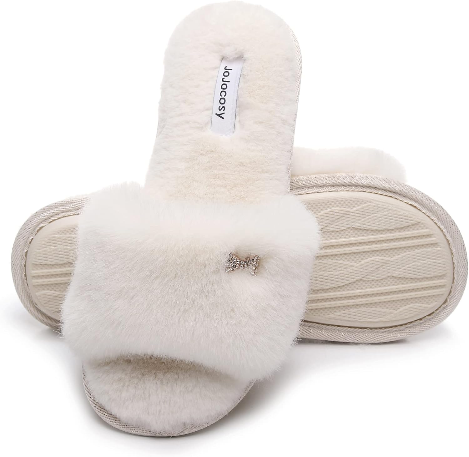 JOJOCOSY Rabbit Model Lady&rsquo;S Comfortable Fuzzy Memory Foam Scuff Women&rsquo;S Fashion Plush Peep-Toe Relaxing Indoor Slippers