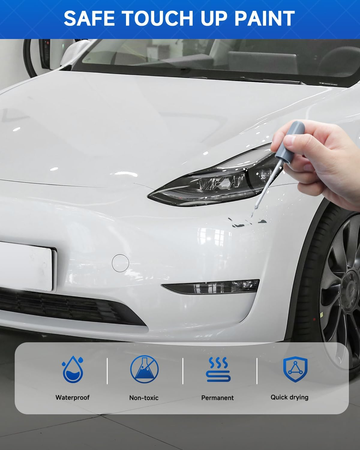 Stealth Grey (PN01) Touch up Paint for Tesla for Model 3/Y/S/X - OEM Original Touch up Paint Pen for Tesla Scratches Repair (Stealth Grey(Pn01))