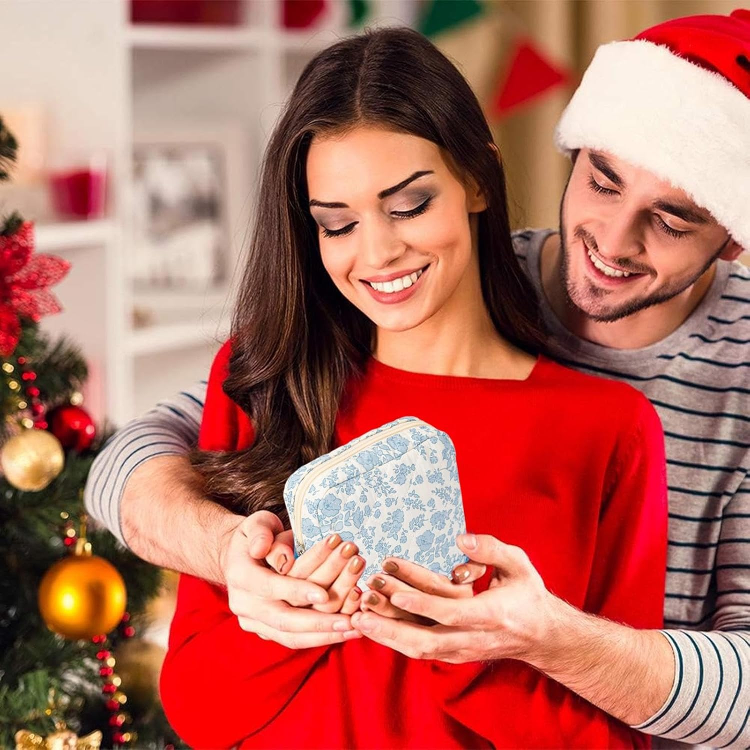 Sanitary Pad Storage Bag - First Period Kit for Girls | Sanitary Disposal Bags | Portable Zipper Stylish Pouch | Menstrual Tampon Nursing Pads Holder for Teen Pads/Sanitary Napkins/Small Tampons - A image number 3