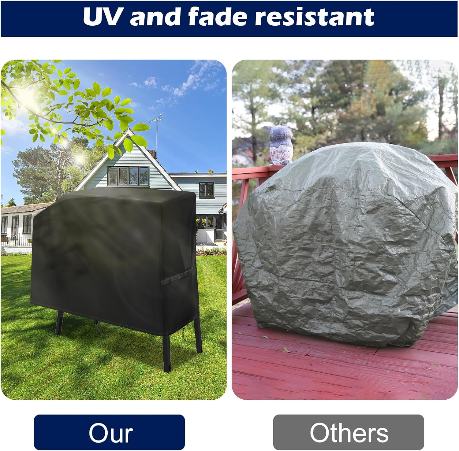 Griddle Grill Cover for Blackstone 22 Inch and 17 Inch with Hood and Stand, Waterproof UV Resistant Rip-Proof Material Griddle Cover - Black(Cover Only) image number 1