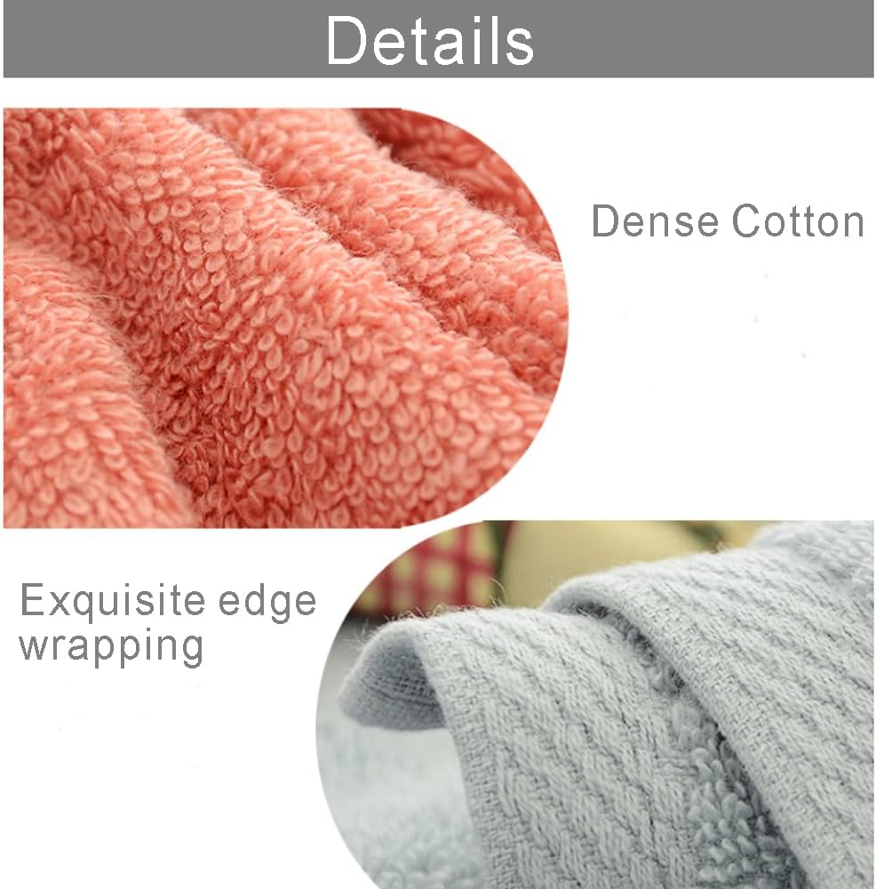 LINKPEACE 6 Pcs Cotton Washcloths for Face and Body - Soft and Comfortable, High Absorbency, Durable Construction - Ideal for Facial Cleaning and Showering, Suitable for All Ages Face Towels Sets image number 2