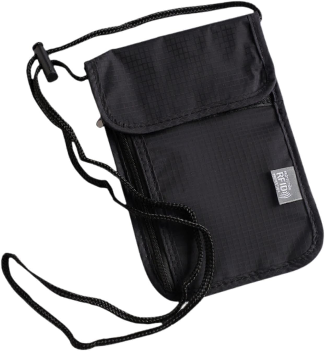 Frediuo Neck Wallet Travel Pouch for Men Multi Pockets Crossbody Bag Card Storage Organizer Case with Adjustable Strap for Commuting image number 6