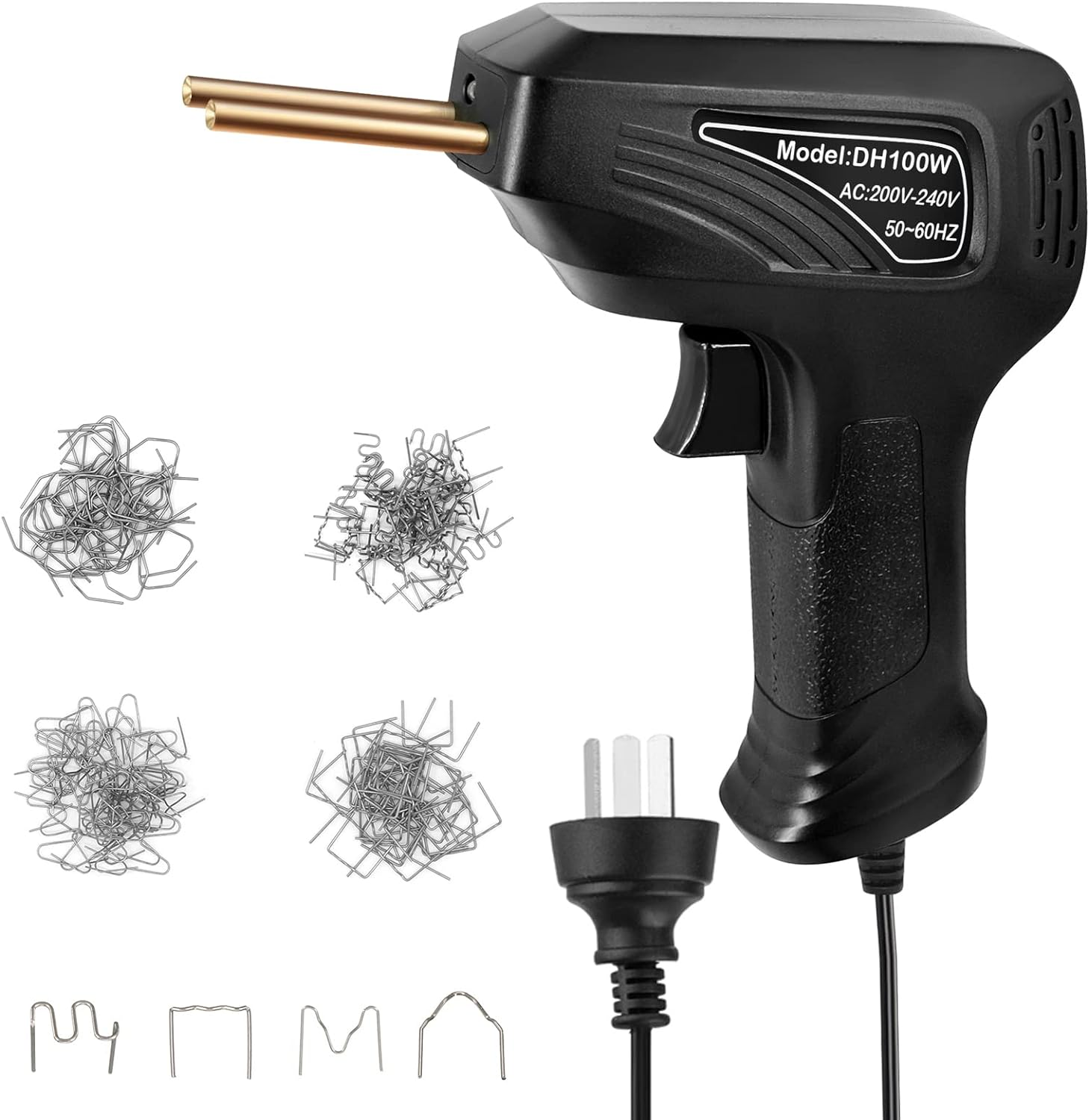 Eacam 70W Hot Stapler, Plastic Welding Machine Car Bumper Repair Kit Mini Plastic Welder Car Bumper Repair Kit Flat/Outside Corner/Inside Corner/Wave Staples image number 4