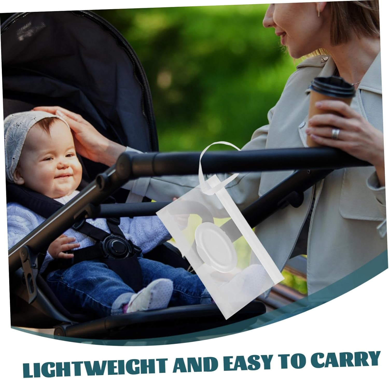 Generic Multi-Use Travel Wipes Dispenser Reusable Wipe Pouch Case Quick-Access for Baby Home image number 1